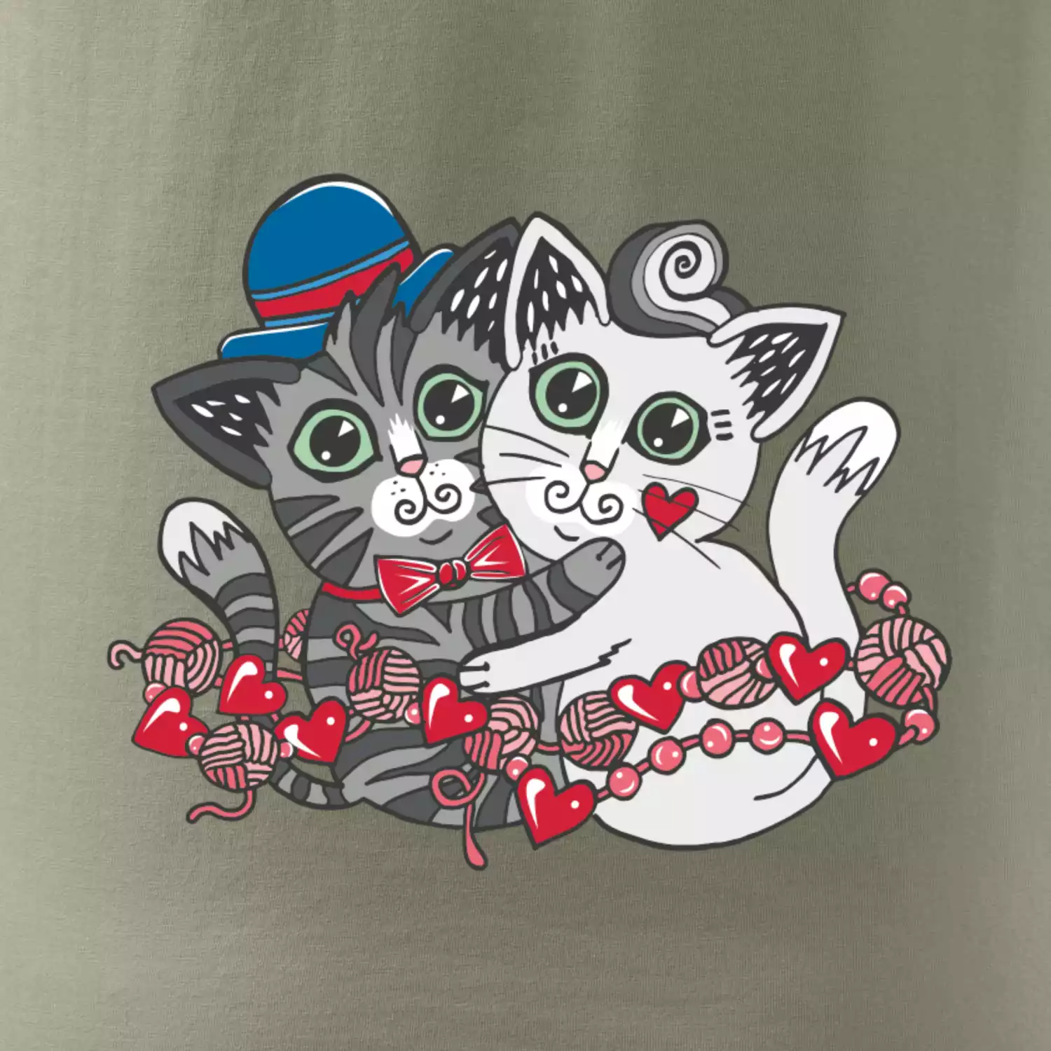 Mačky v objatí (Pecka design)