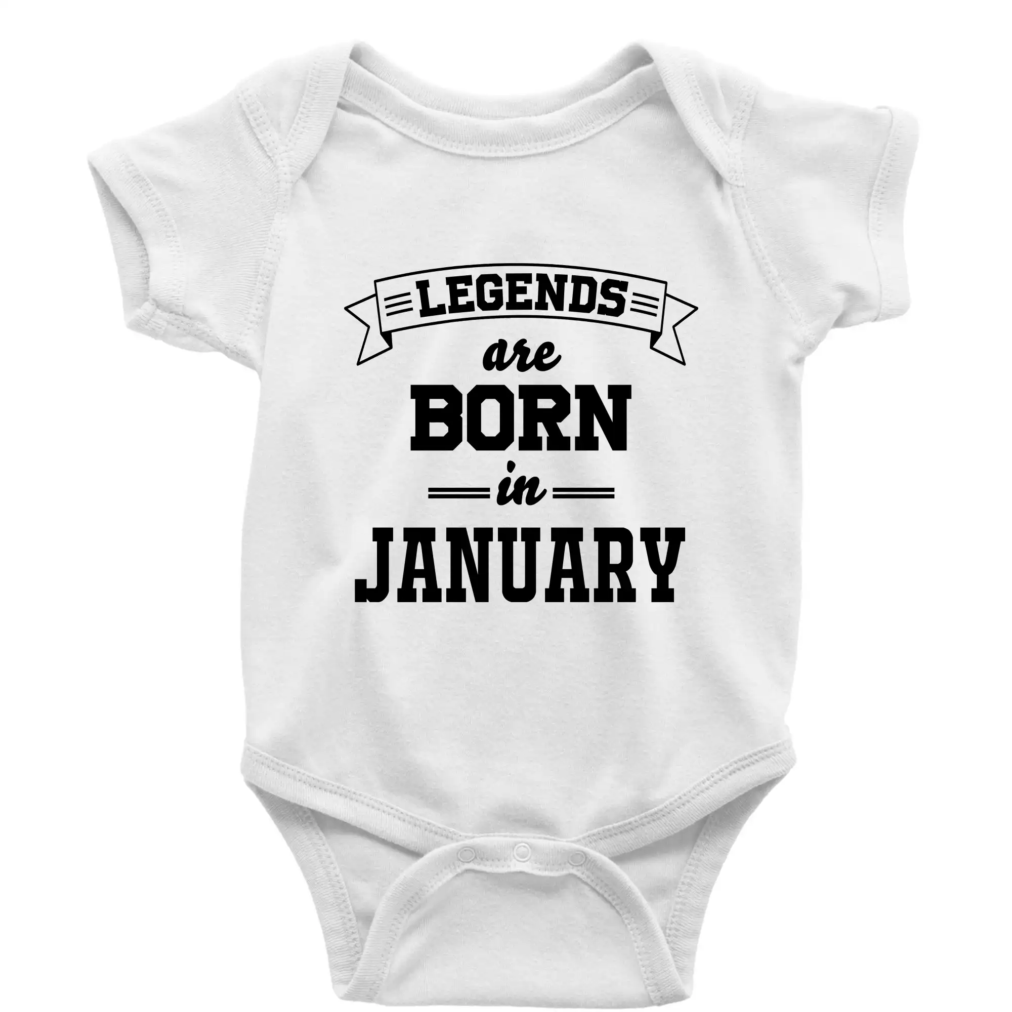 Tričká pre narodených v januári - Legends are born in January - Body dojčenské s krátkym rukávom
