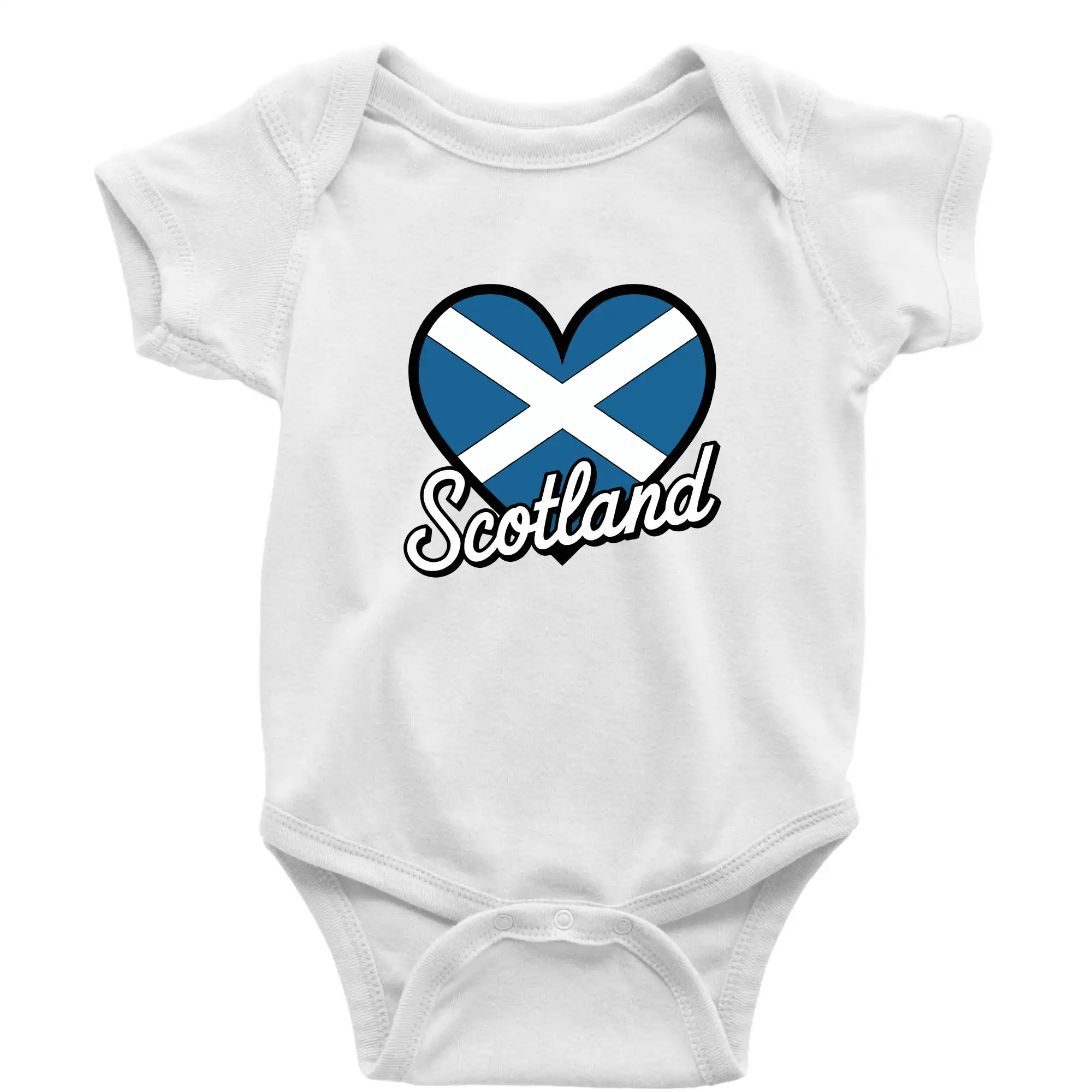 Ostatné mestá / miesta - Scotland Srdce s vlajkou - Body dojčenské s krátkym rukávom