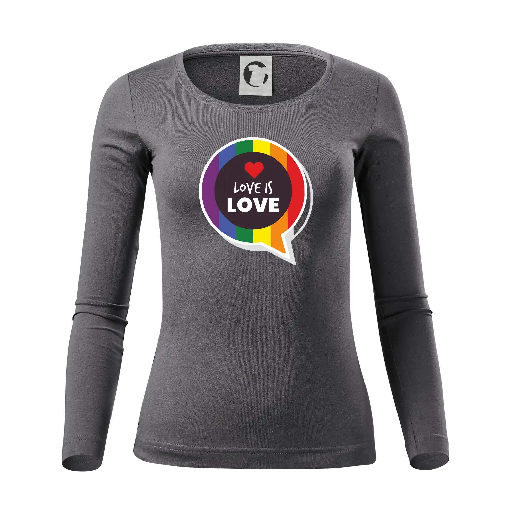 Tričká pre LGBT a Queer komunitu - Love is love bublina - Dámske tričko FIT-T LS - zužené