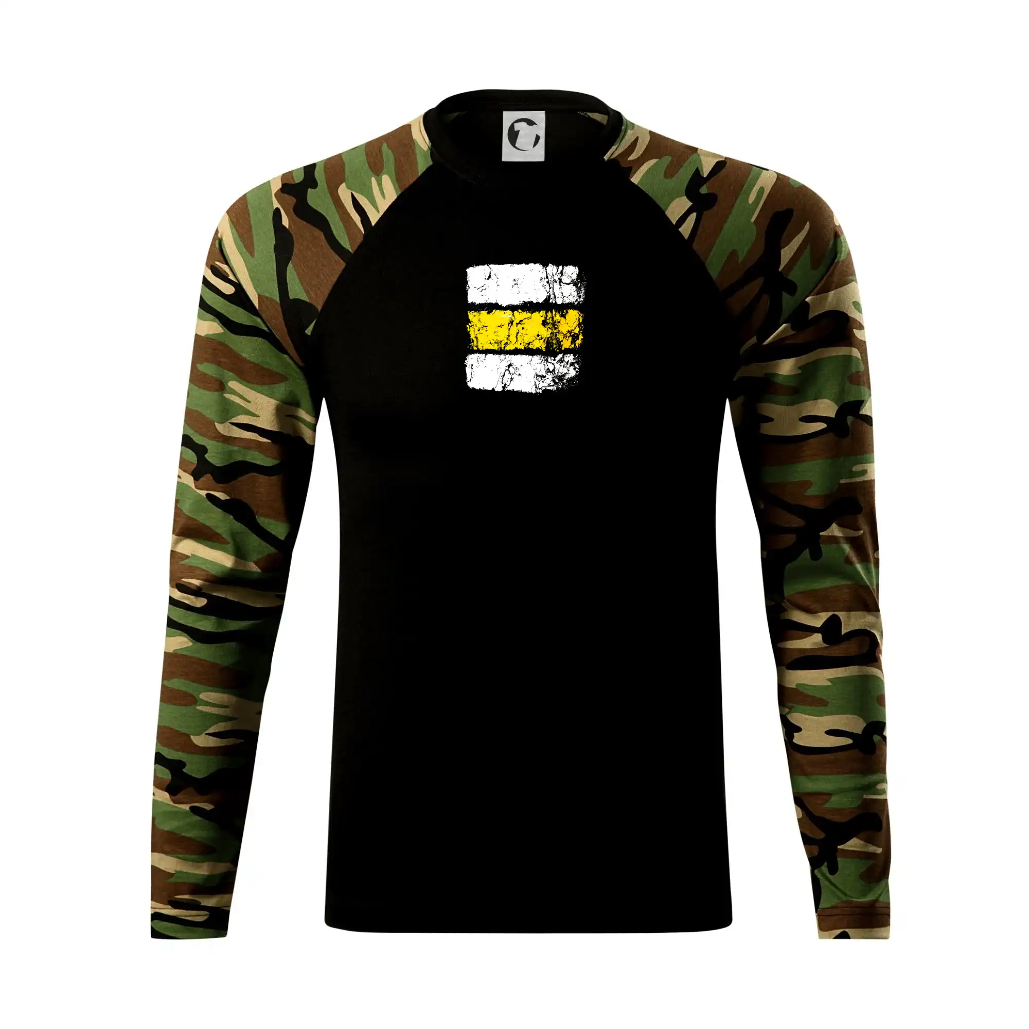 Trička pre cestovateľov - Turistická značka - žltá - Camouflage LS
