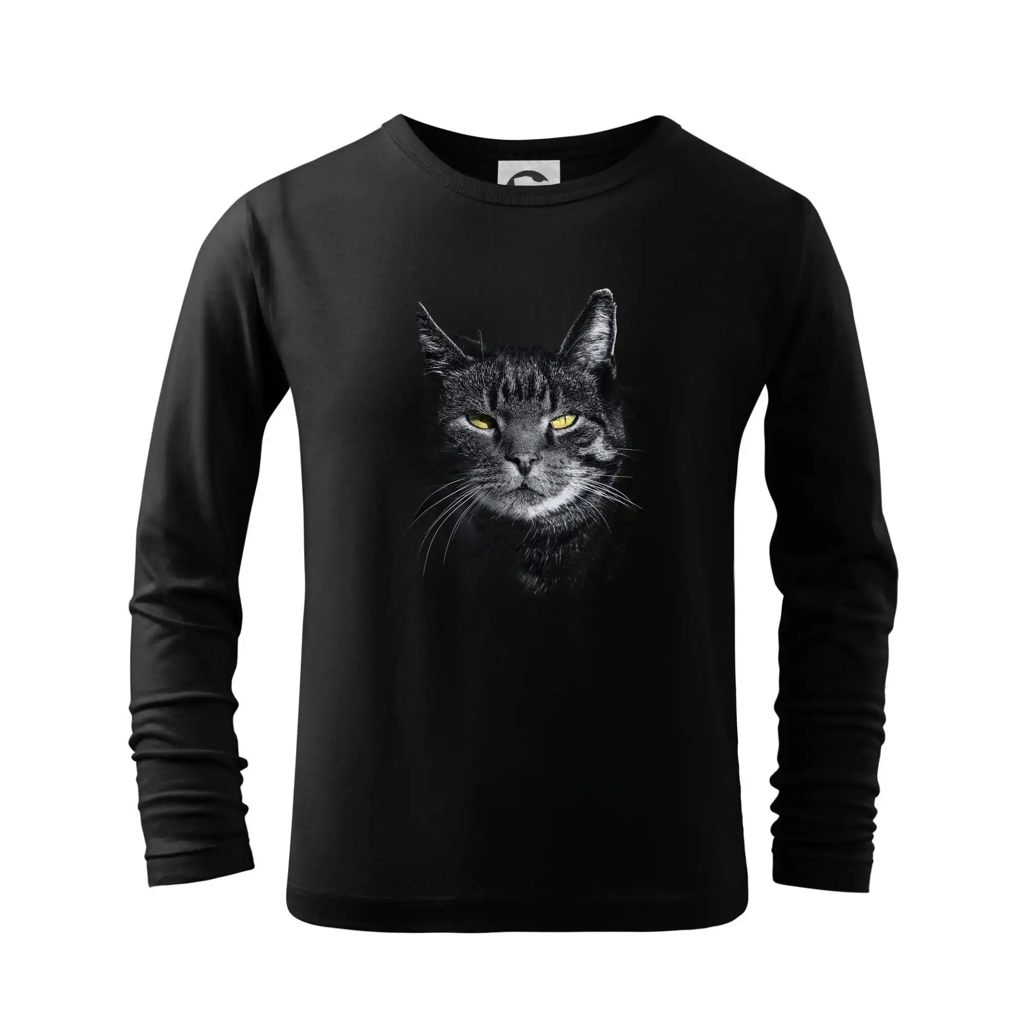 Vtipná tričká s mačkou - Zadumaná mačka - Tričko detské Long Sleeve