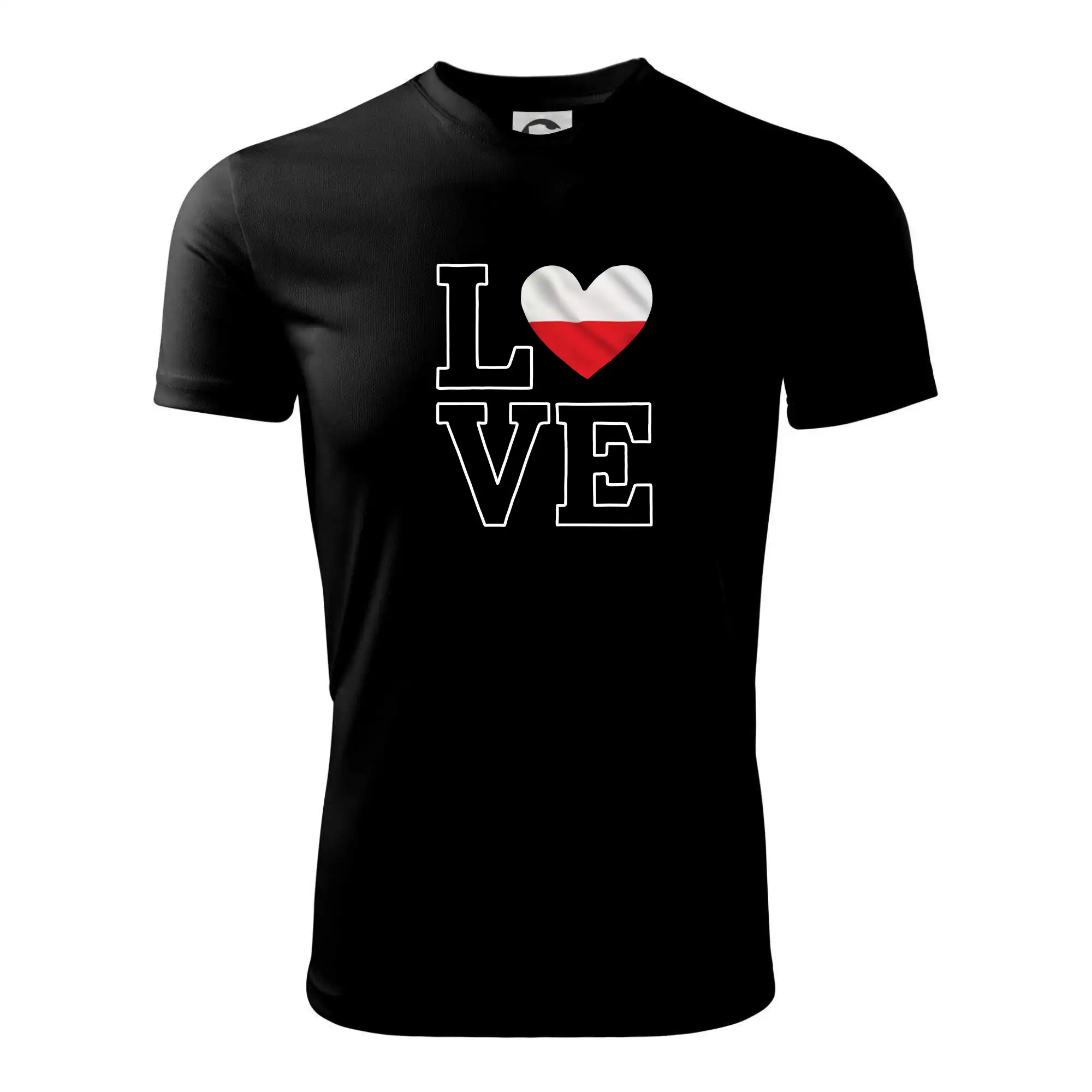 Motívy štátnych vlajok - Love Poľská vlajka - Detské tričko športové