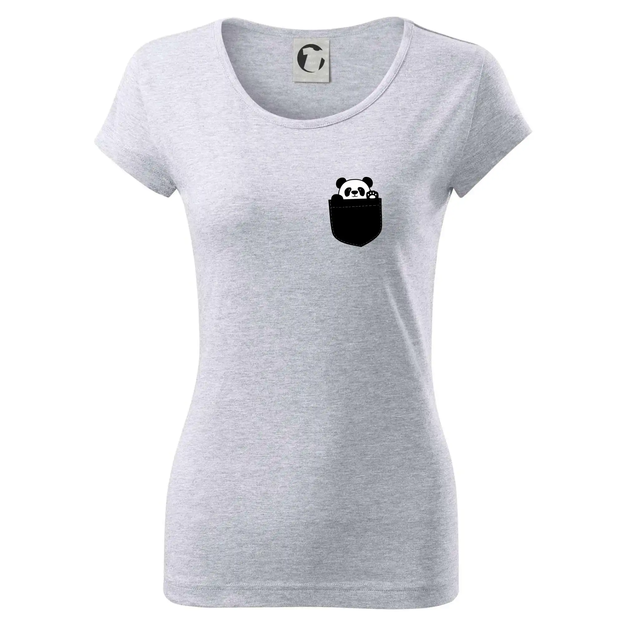 Tričká so zvieratami - Panda vo vrecku - Dámske tričko Pure