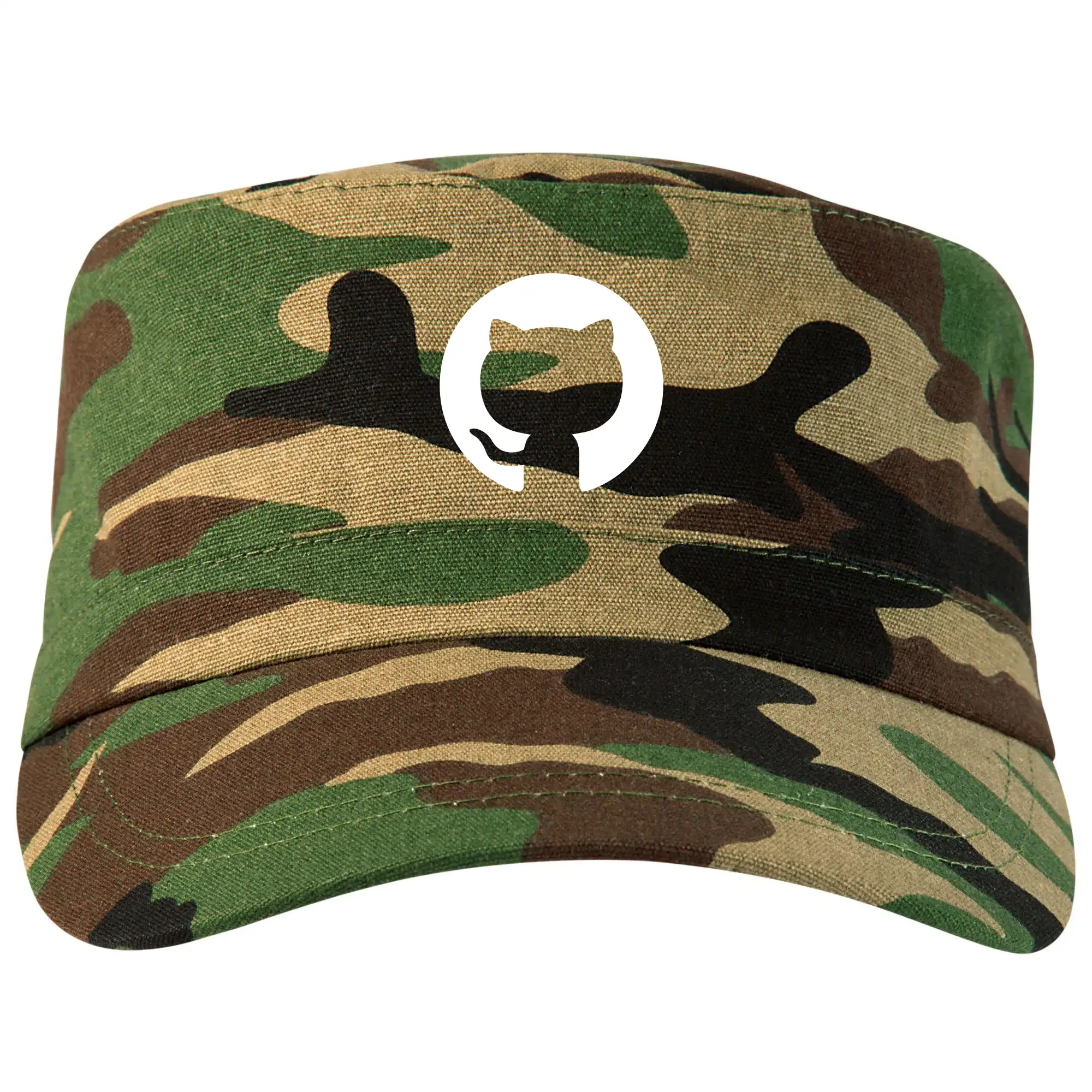 Vtipná tričká s mačkou - Mačka v koliesku - Šiltovka CAMO