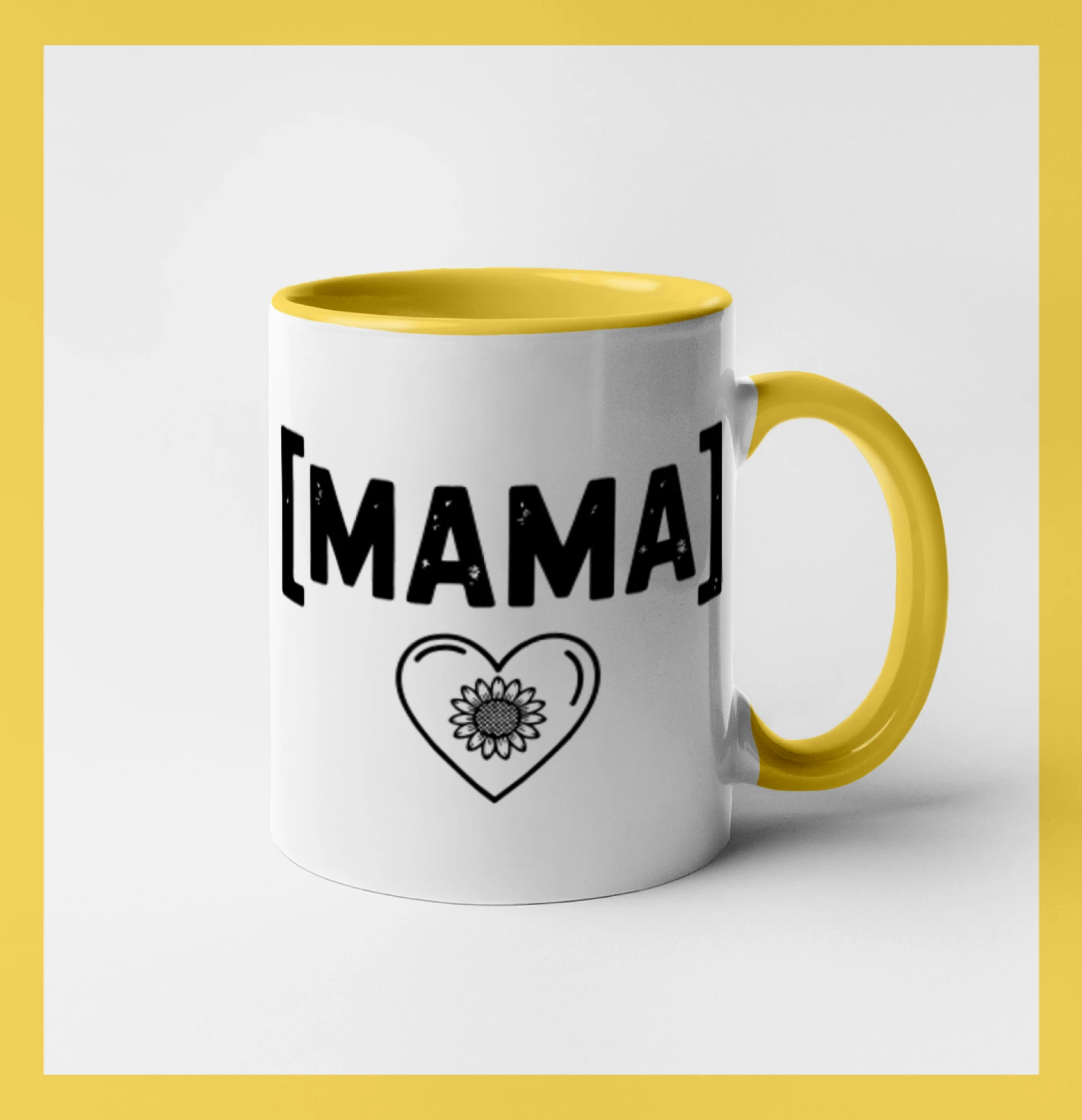 Máma nápis a srdce a slunečnice SK