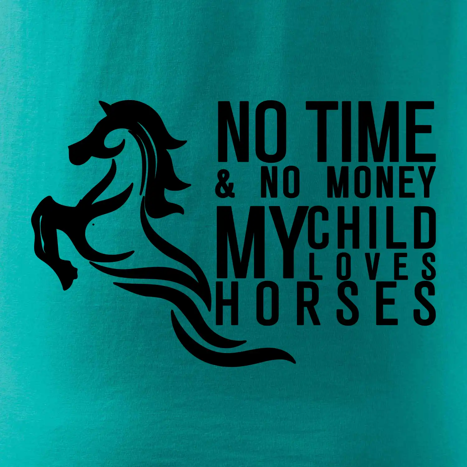 No time no money my child loves horses