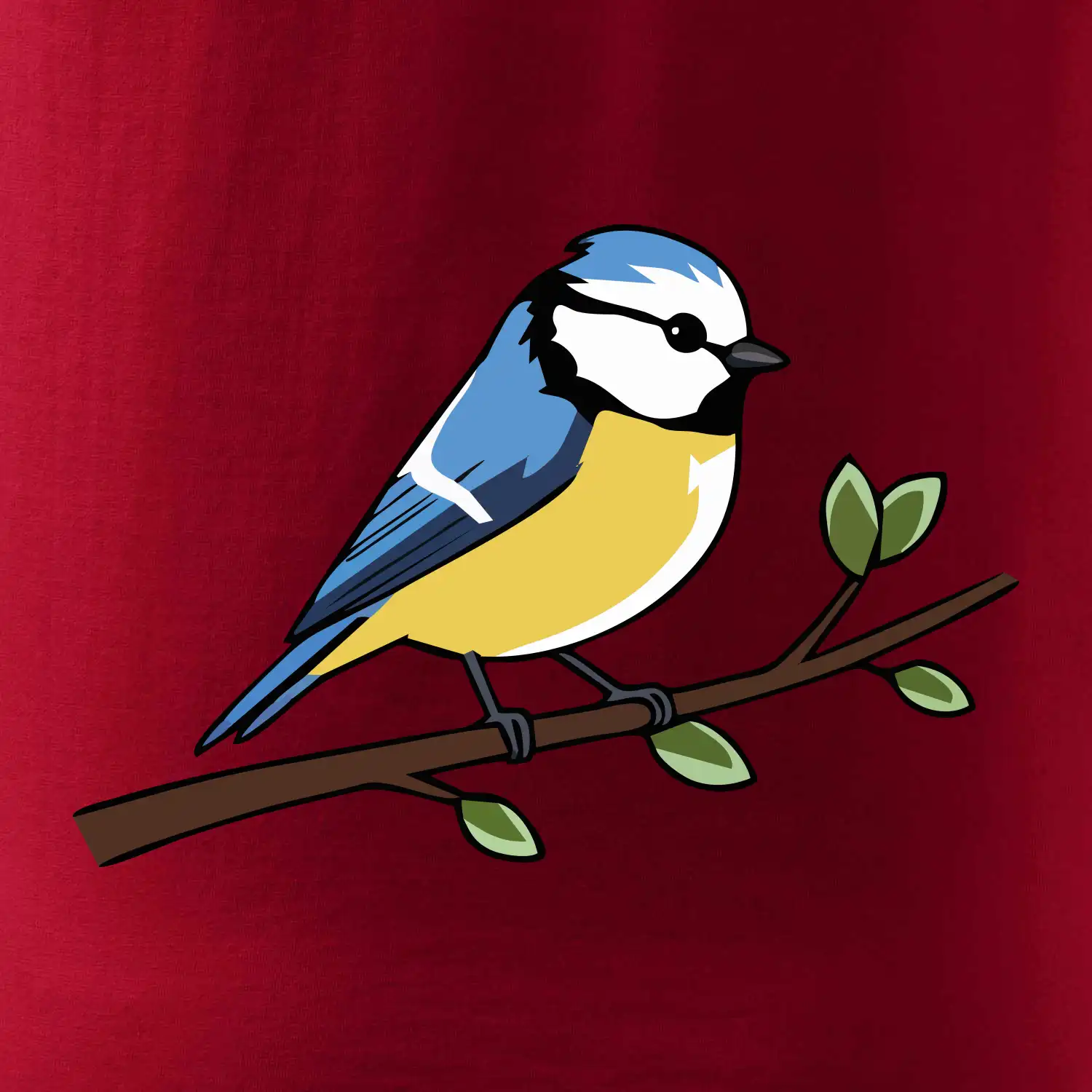 Sýkorka modřinka na větvi