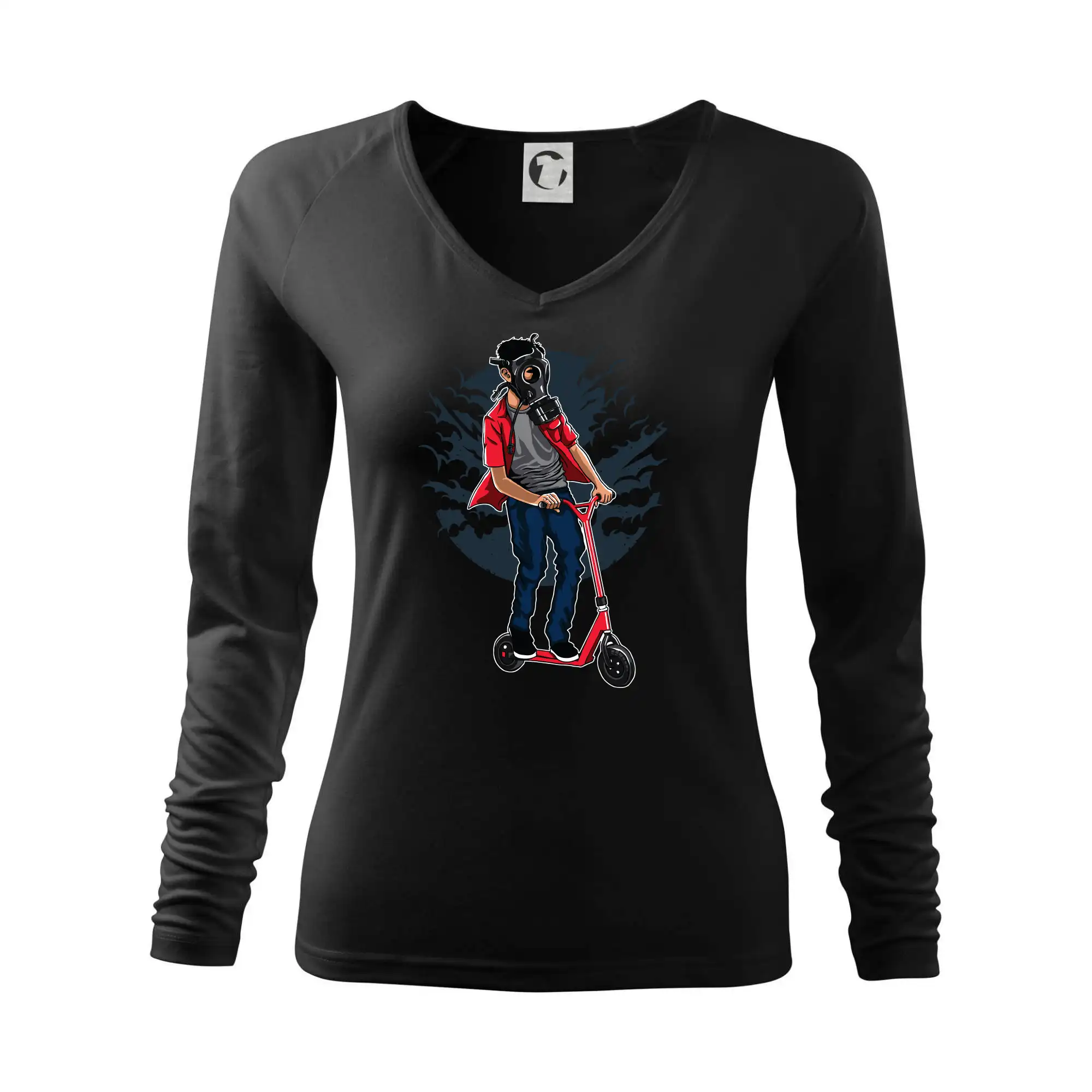 Tričká na kolobežku - Gasmask Rider - Tričko dámske Elegance