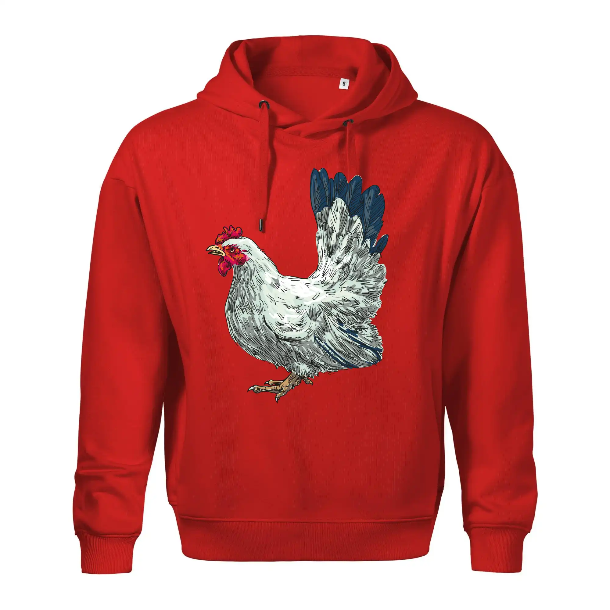 Slepice kreslená bílá