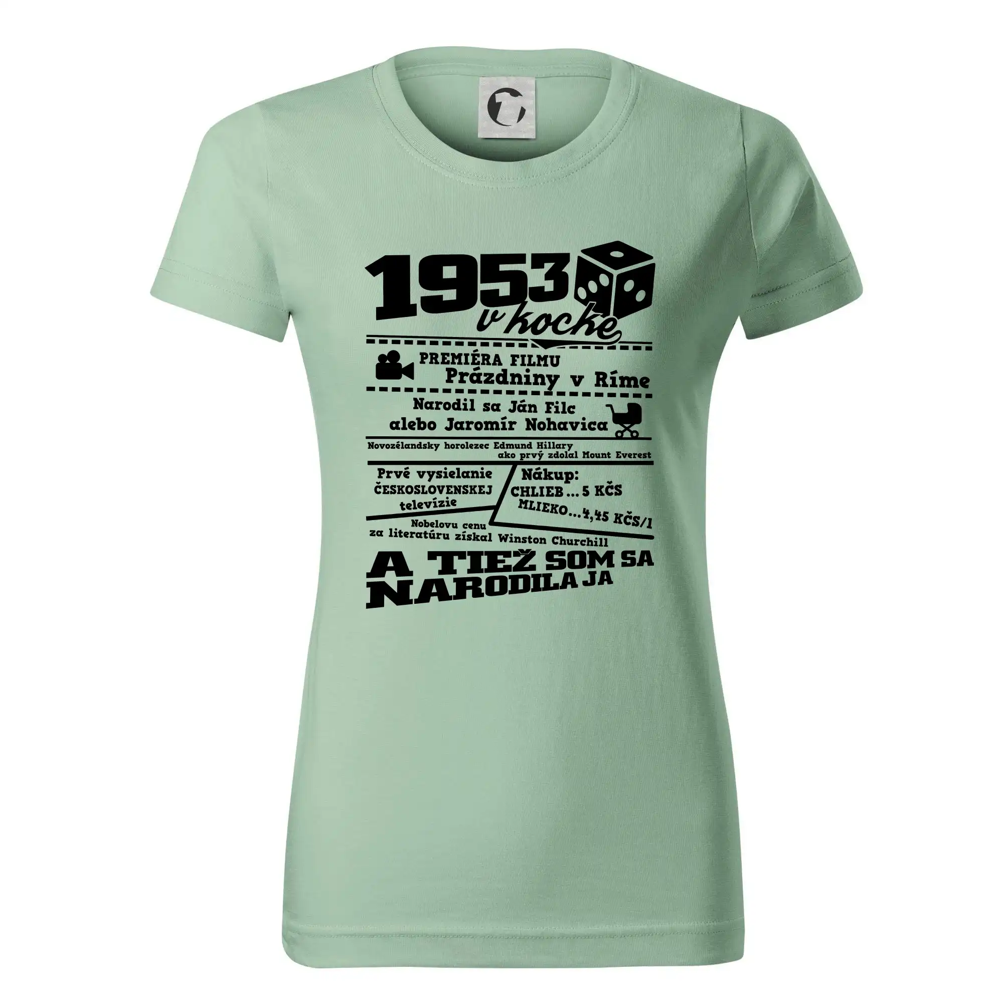 1953 v kocke - Dámske tričko basic - ľahko voľnejšie a dlhšie