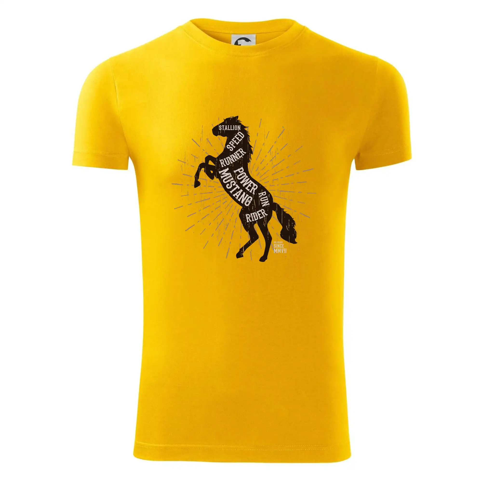 Tričká s koňmi - Horse mustang - Viper FIT - Pánske zúžené tričko