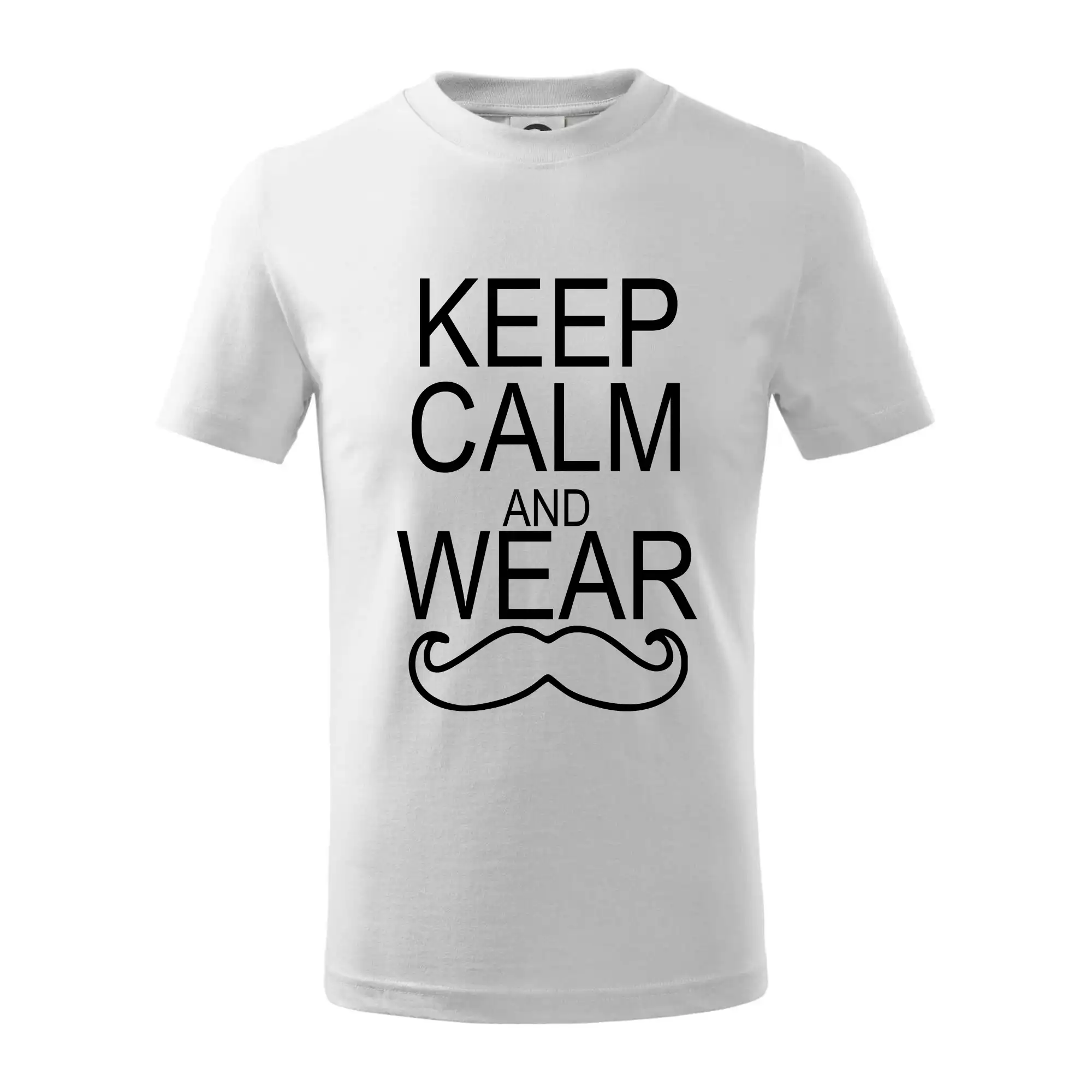 Tričká s fúzikmi - Keep calm and wear mustache - Tričko detské bavlnené