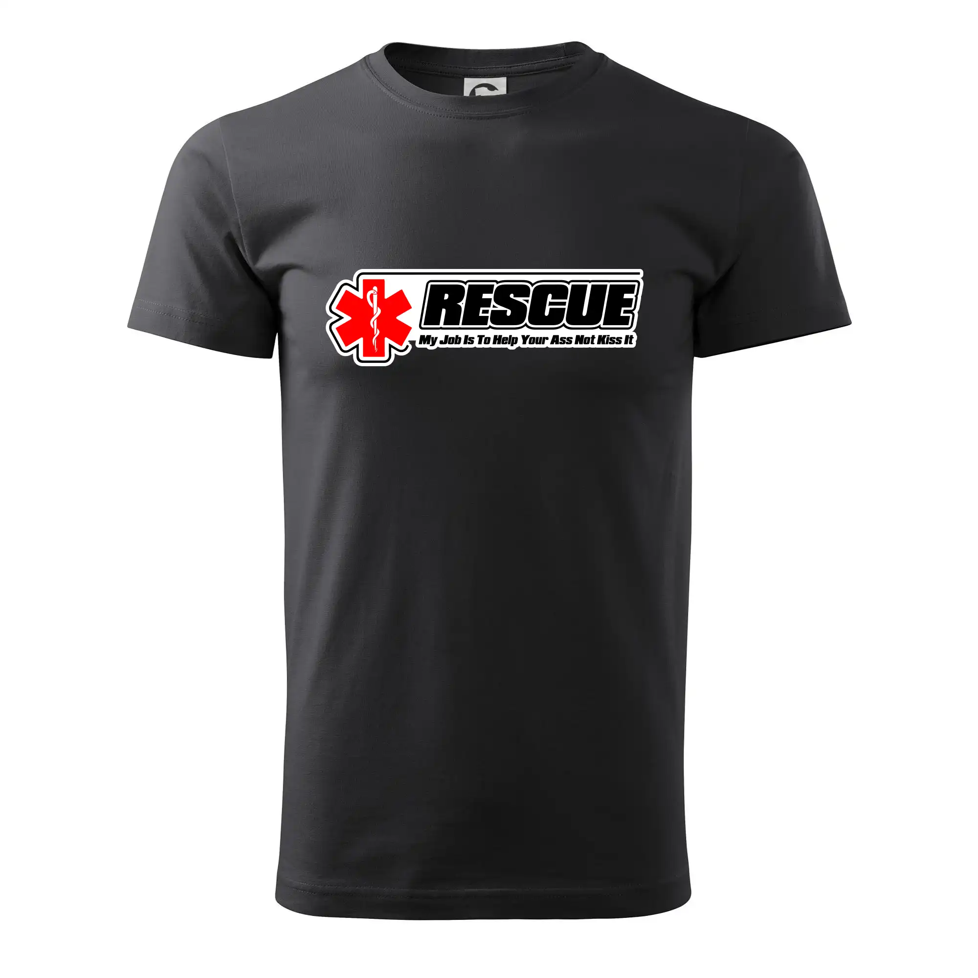Tričká a mikiny pre záchranárov a lekárov - Kvalitné oblečenie pre zdravotníkov - Rescue My Job Is To Help Your Ass Not Kiss It - Pánske tričko nižšej gramáže