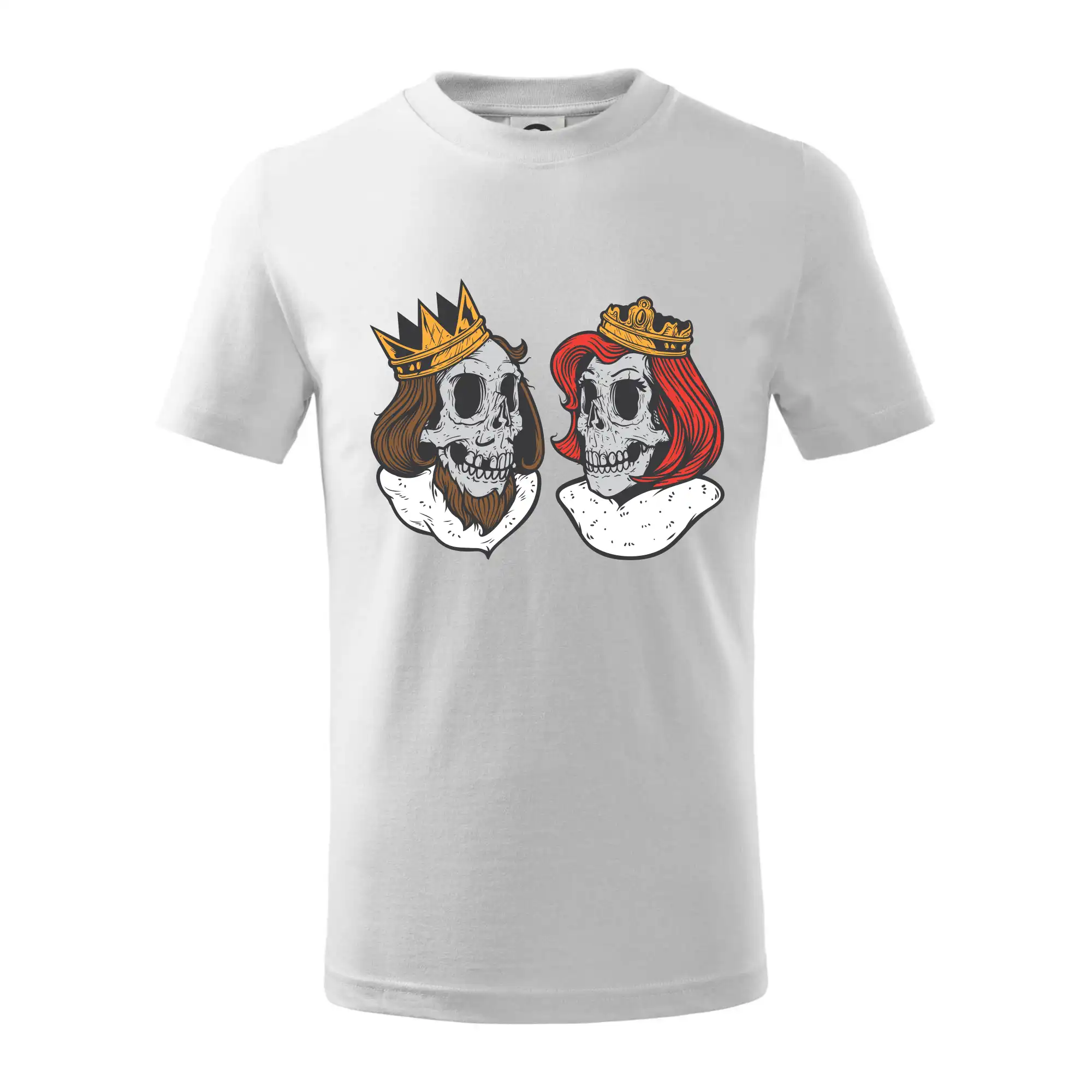 Tričká pre zamilovaných - King and queen lebky - Tričko detské bavlnené