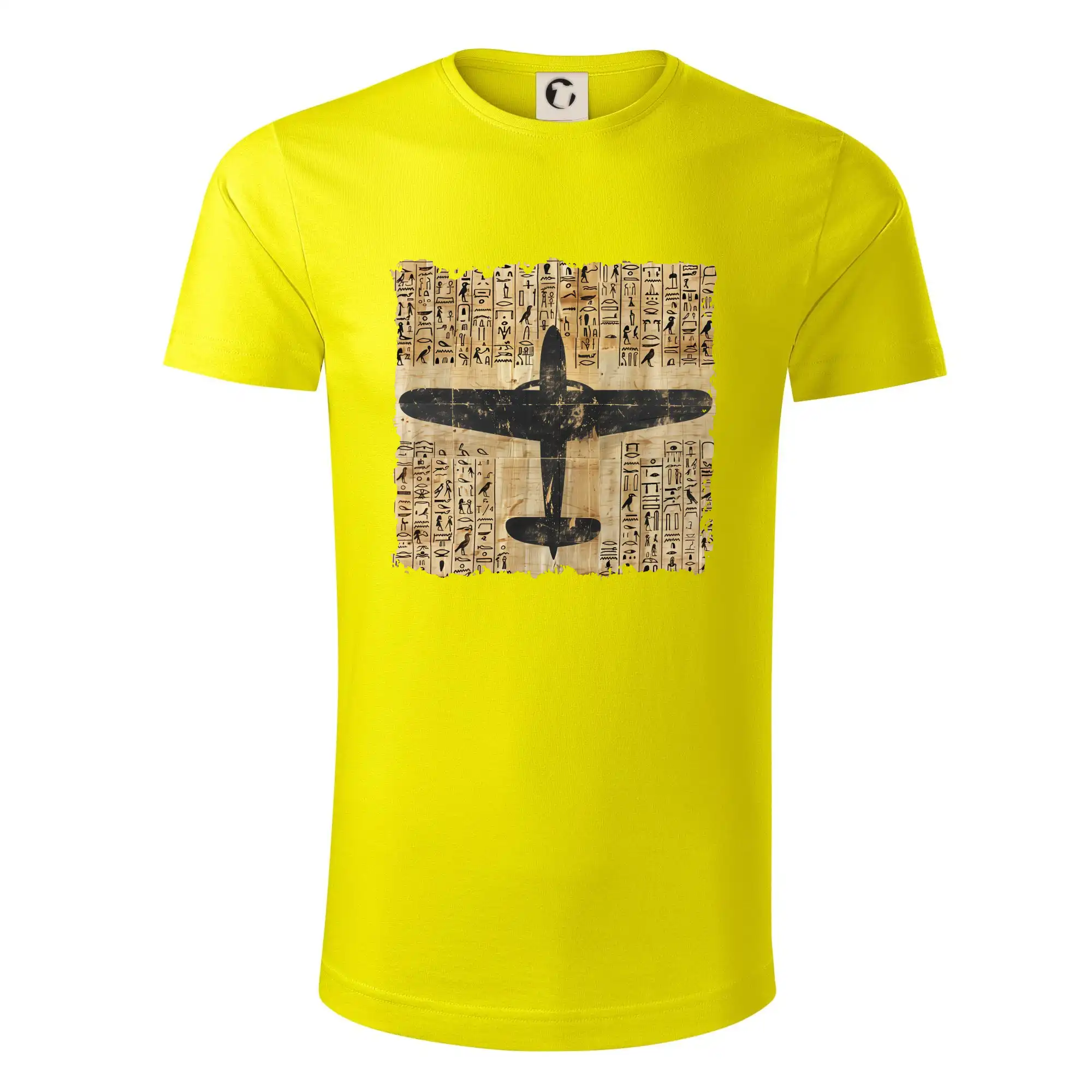 Tričká s lietadlami - Egyptské hieroglyfy lietadlo - Tričko z organickej bavlny