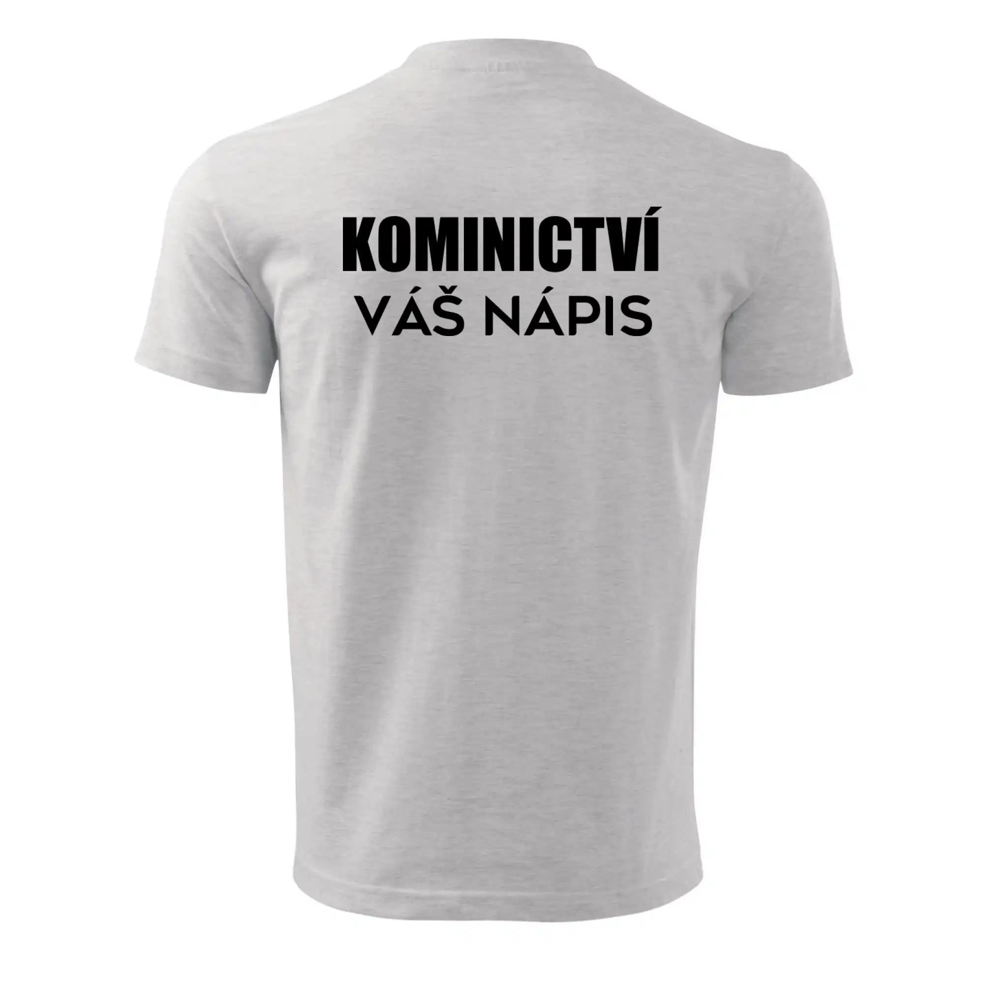 Kominík logo + nápis na zádech