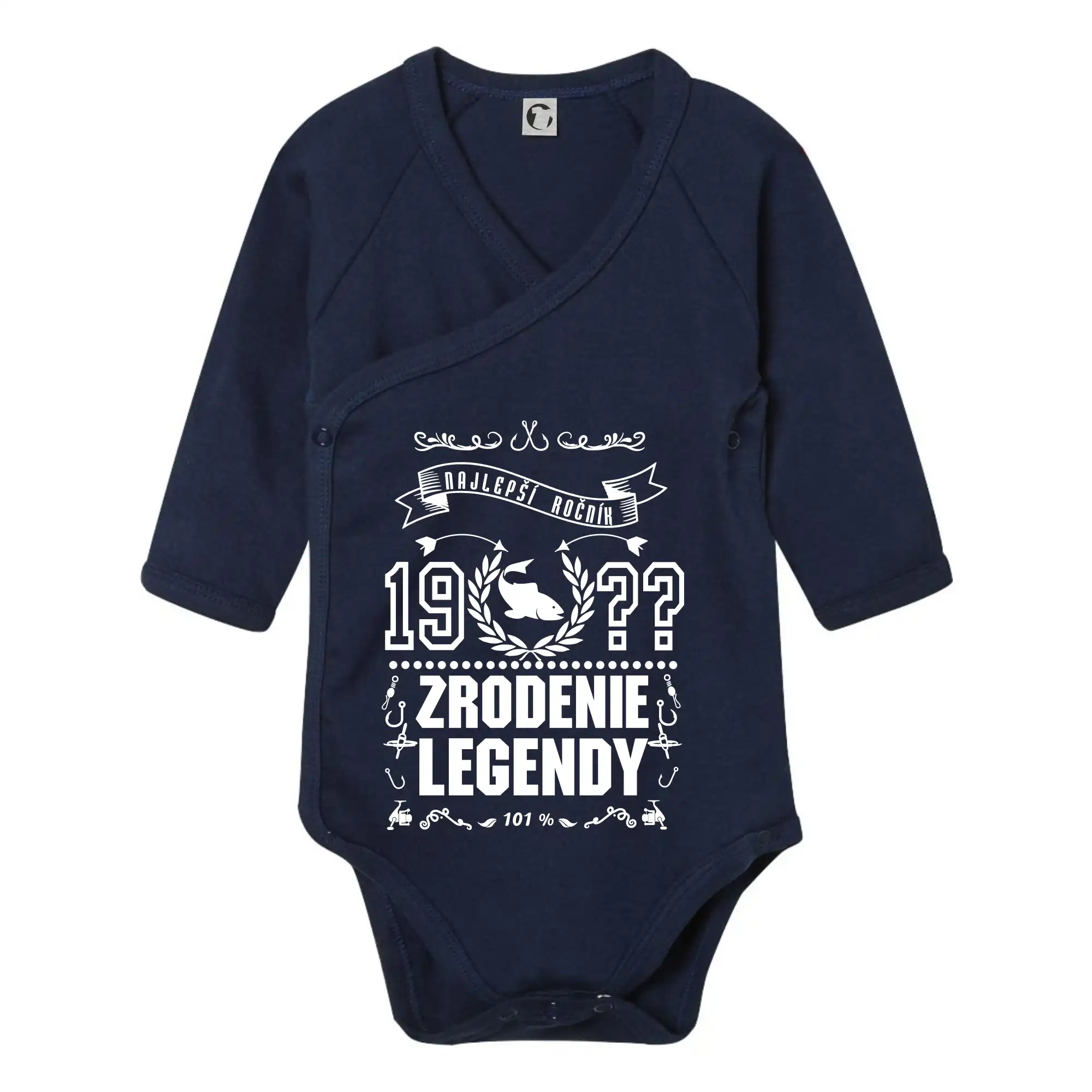 Trička Zrodenie legendy - Zrodenie legendy - pre rybárov - Body zavinovacie s dlhým rukávom