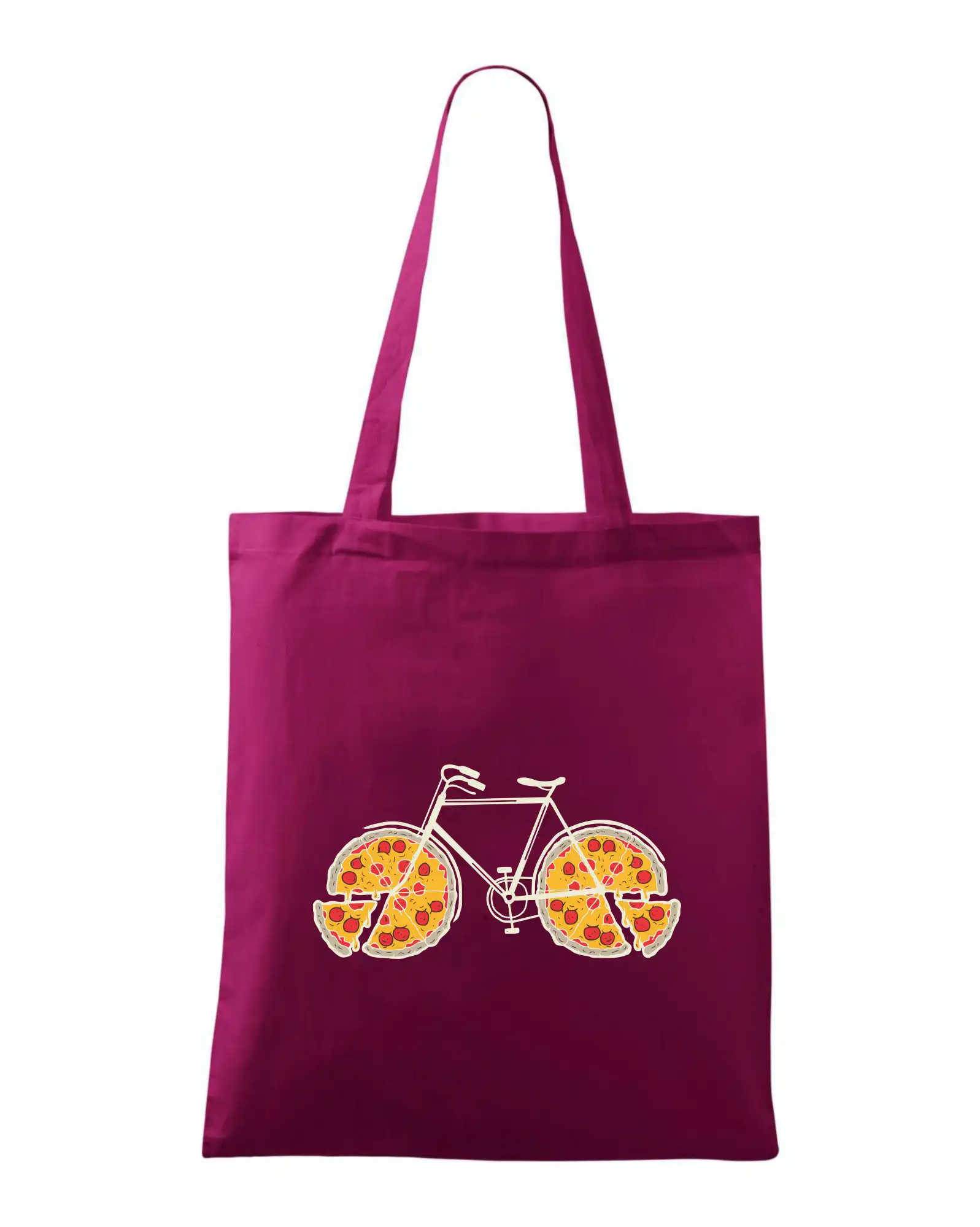Tričko ako darček pre cyklistu - Pizza koleso - Taška bavlnená