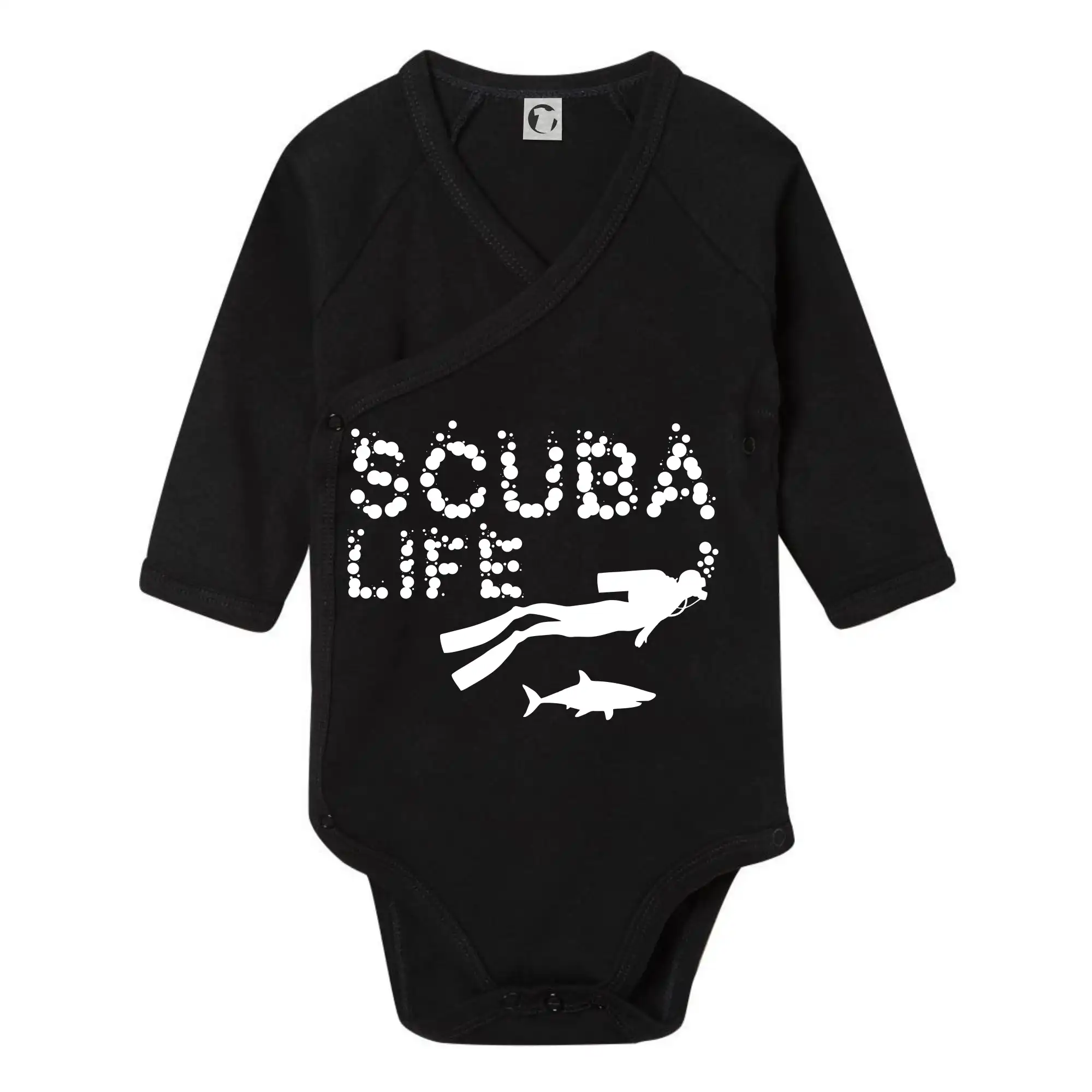 Potápačské tričká - Scuba life - Body zavinovacie s dlhým rukávom