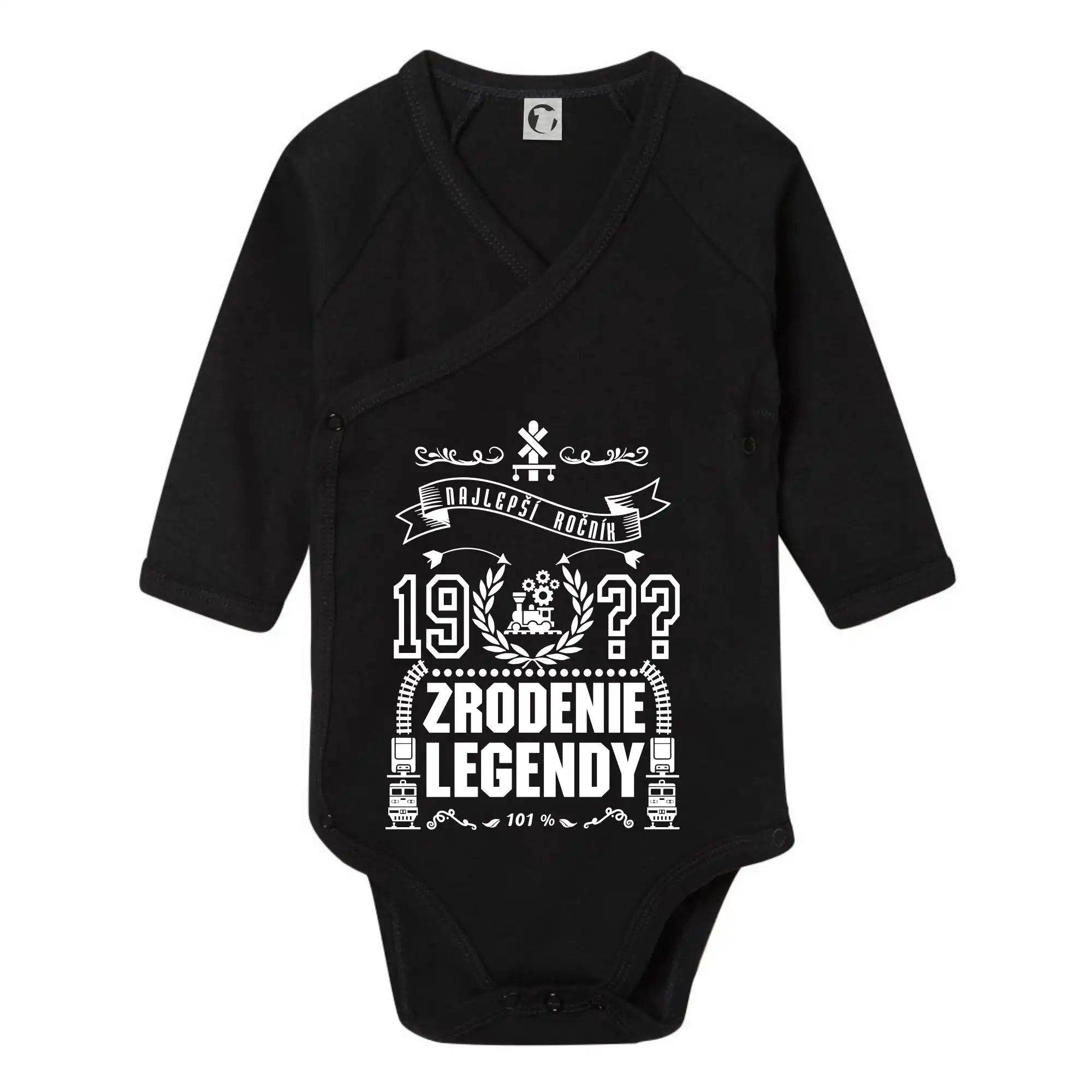 Trička Zrodenie legendy - Zrodenie legendy pre železničiarov - Body zavinovacie s dlhým rukávom