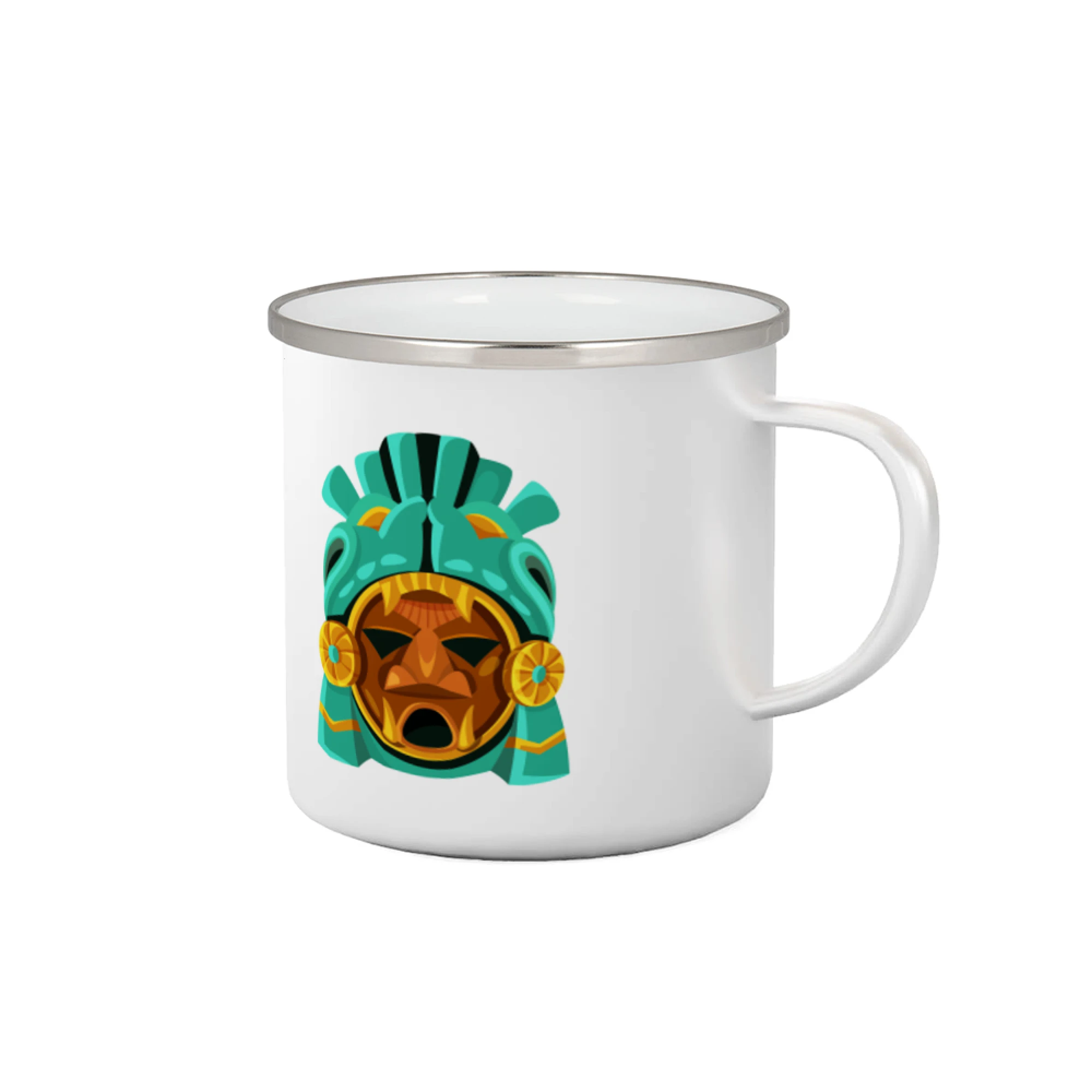 Mayovia / Aztékovia na tričku - Mayová maska mätová - Plecháčik