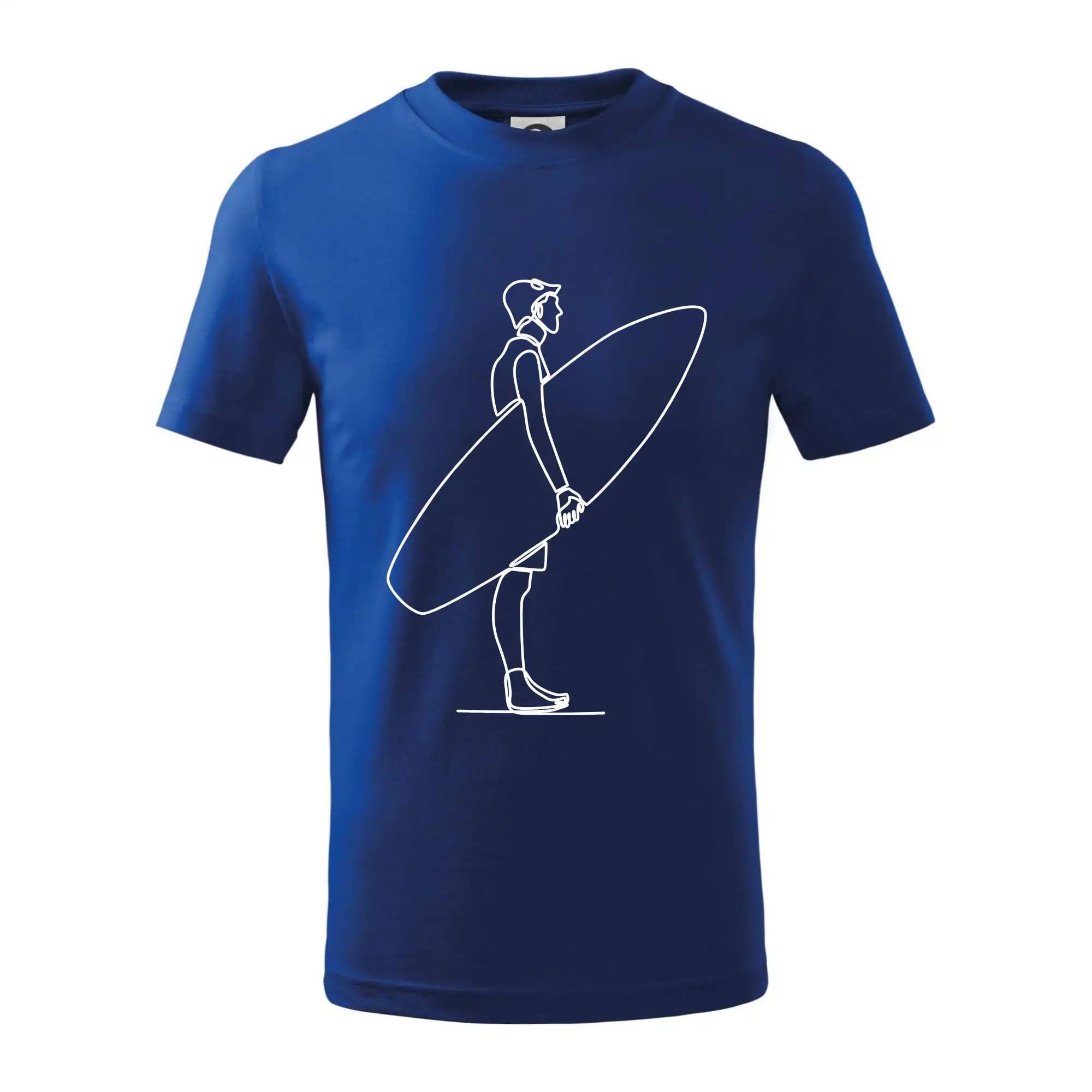 Surfař stojící jedním tahem