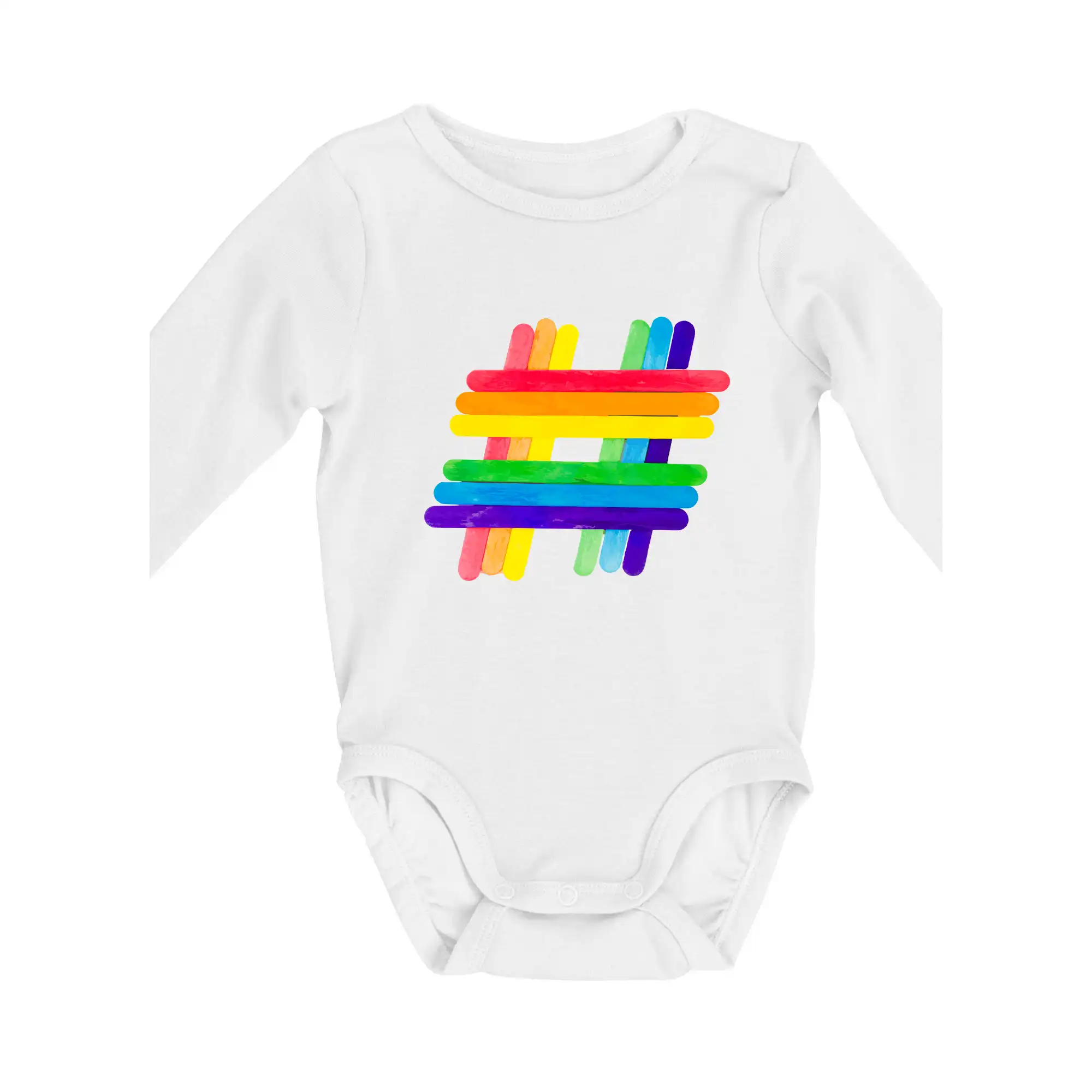 Tričká pre LGBT a Queer komunitu - LGBT hashtag - Body dojčenské s dlhým rukávom