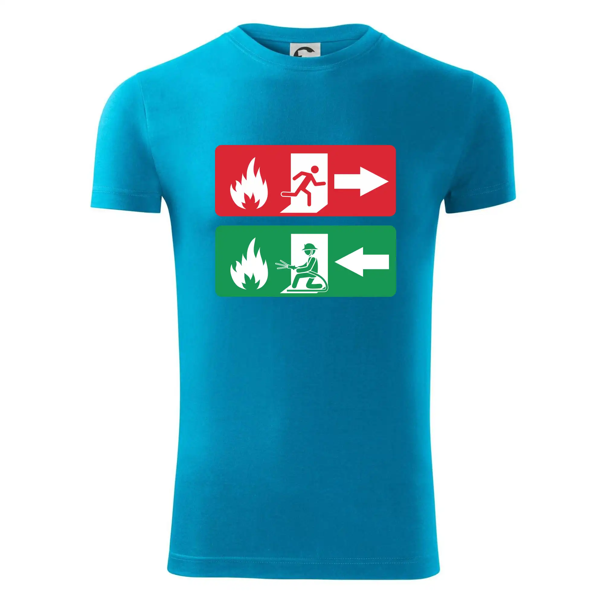 Lidé utíkají, hasiči přibíhají