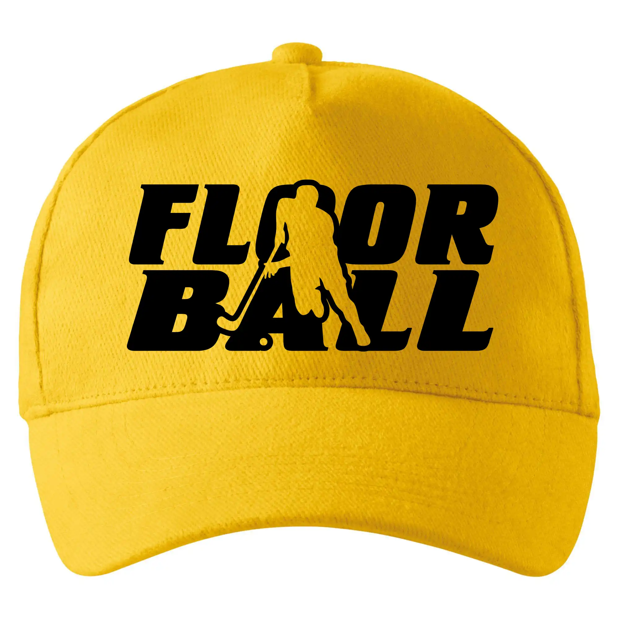 Florbalové tričká - Floorball nápis rovný - Šiltovka so zahnutým šiltom a mosaznou sponou