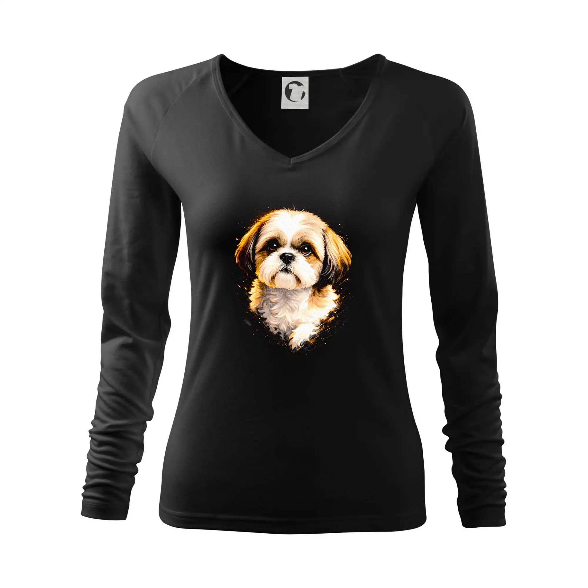 Ostatné psie plemená - Obrázok poltón Shih-tzu - Tričko dámske Elegance