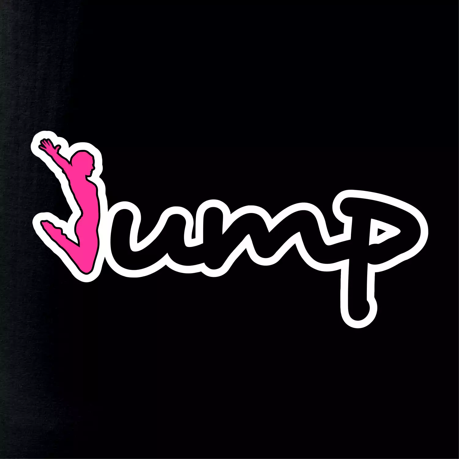 Jump - nápis a panáček
