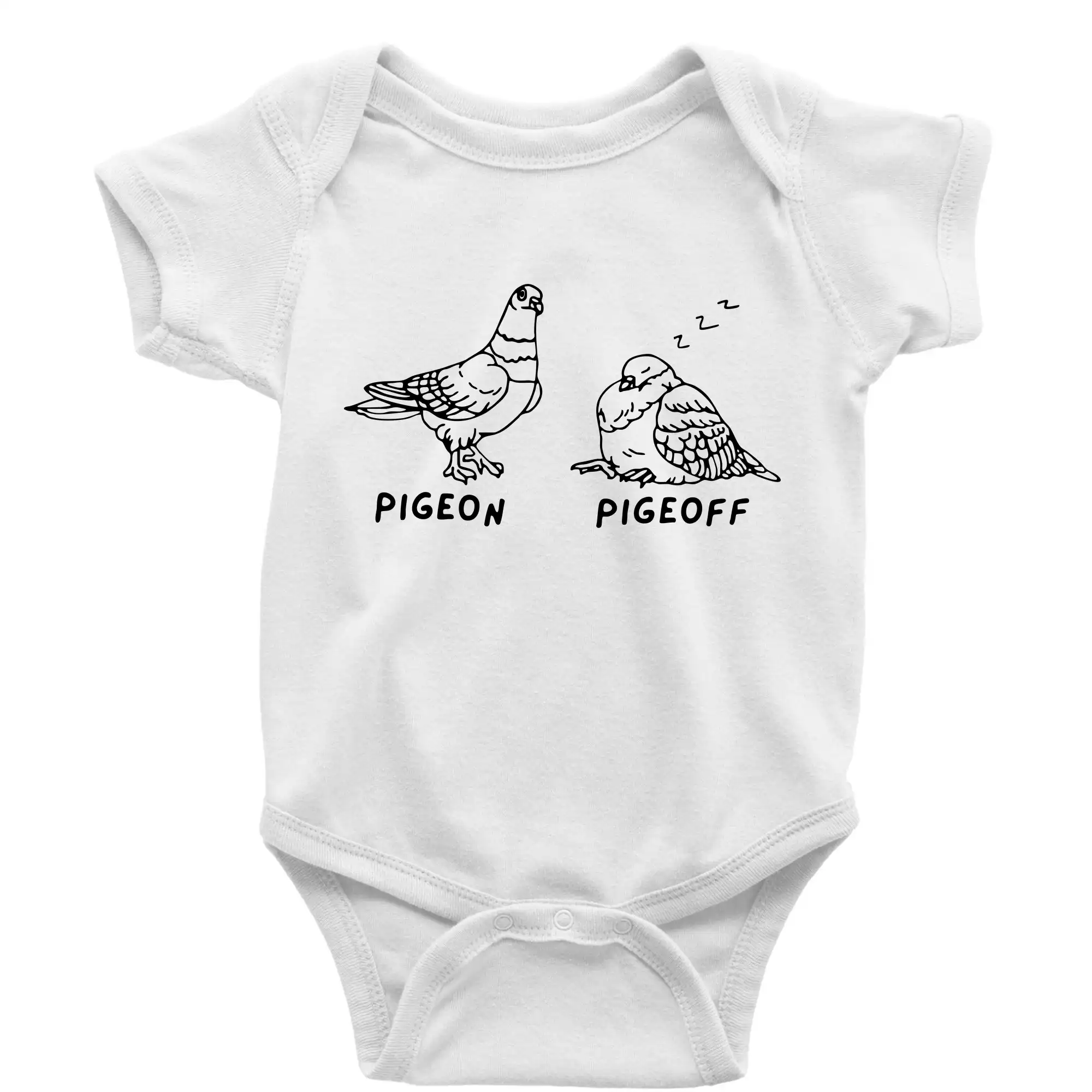 Grafické tričká - Pigeon pigeoff - Body dojčenské s krátkym rukávom