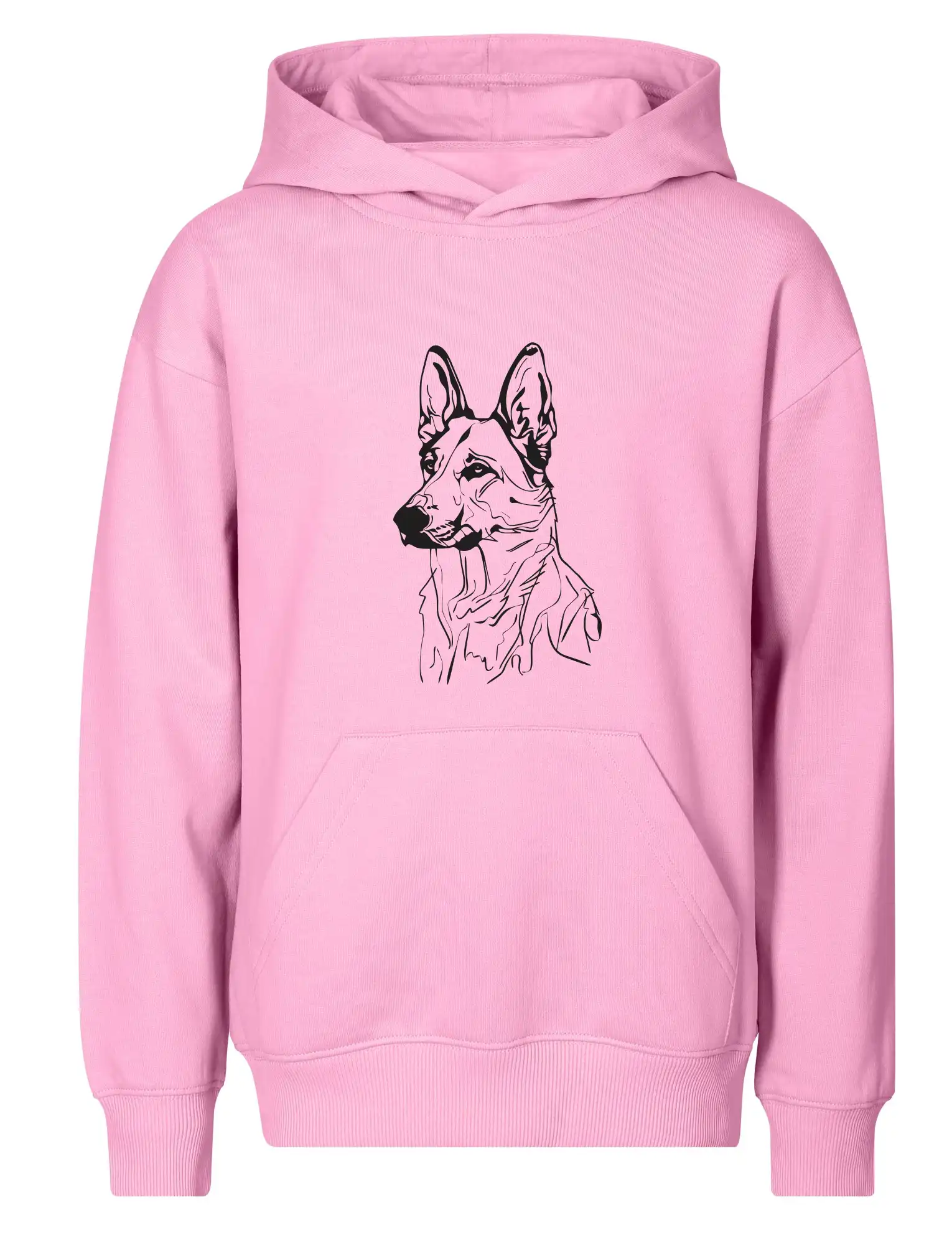 Nemecký ovčiak čierna kresba