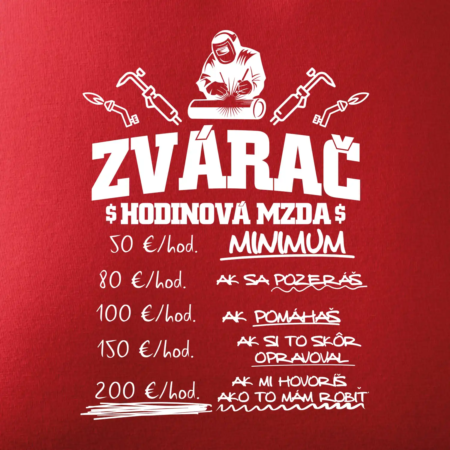 Hodinová mzda zvárač