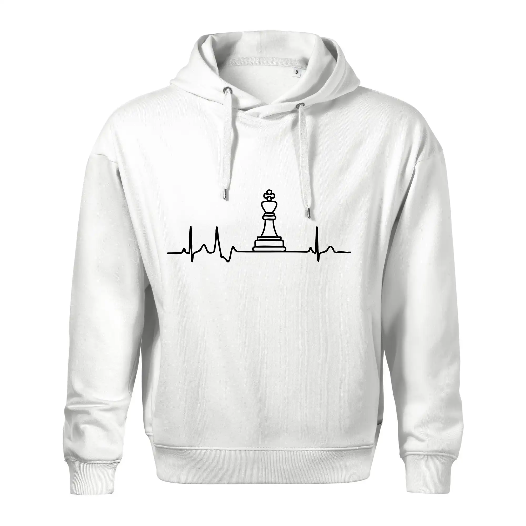 Tričká a mikiny so spoločenskými hrami  - EKG Šachové figúrky - Kráľ - Oversized mikina pánska Moon - kratšia + širšia