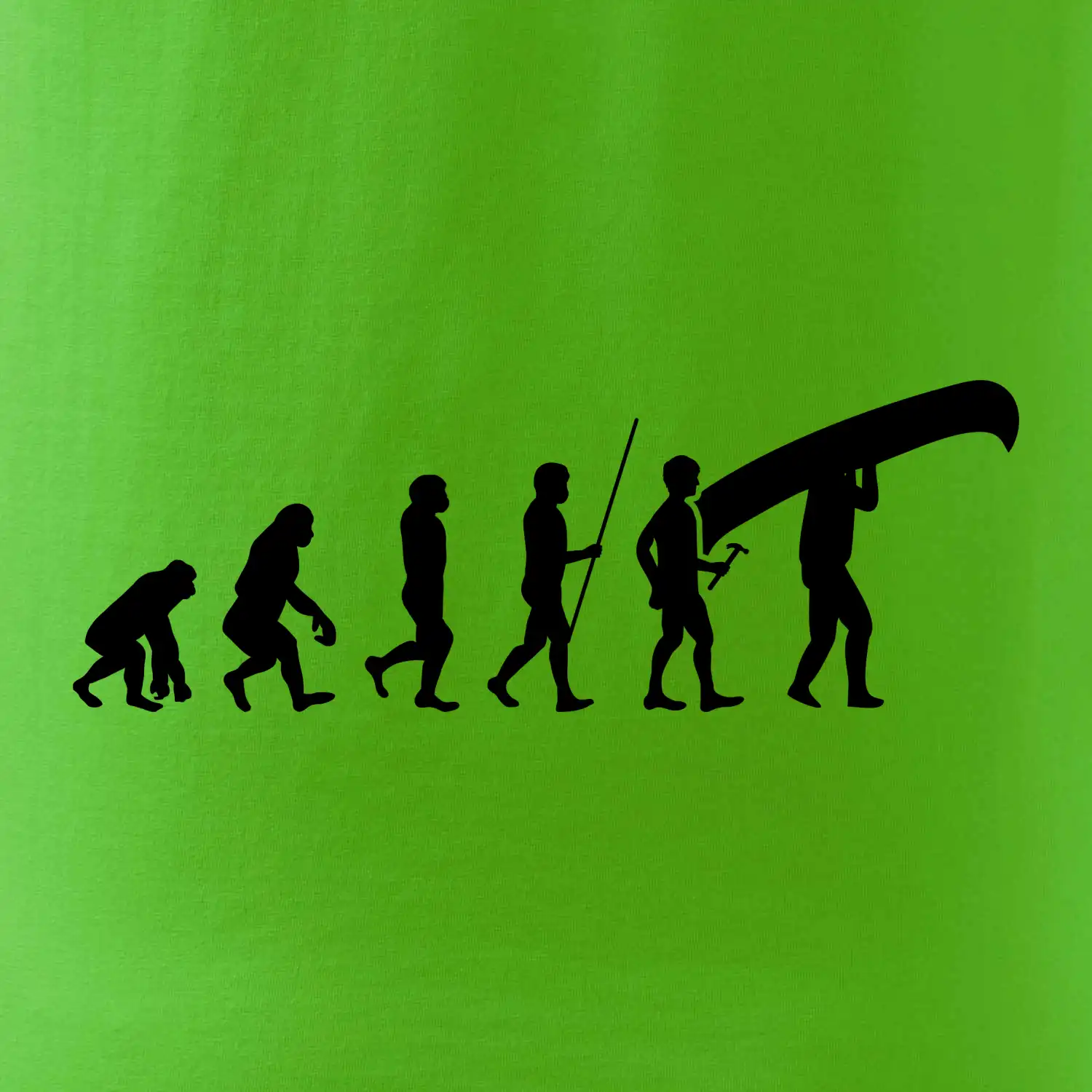 Evoluce kanoe nad hlavou