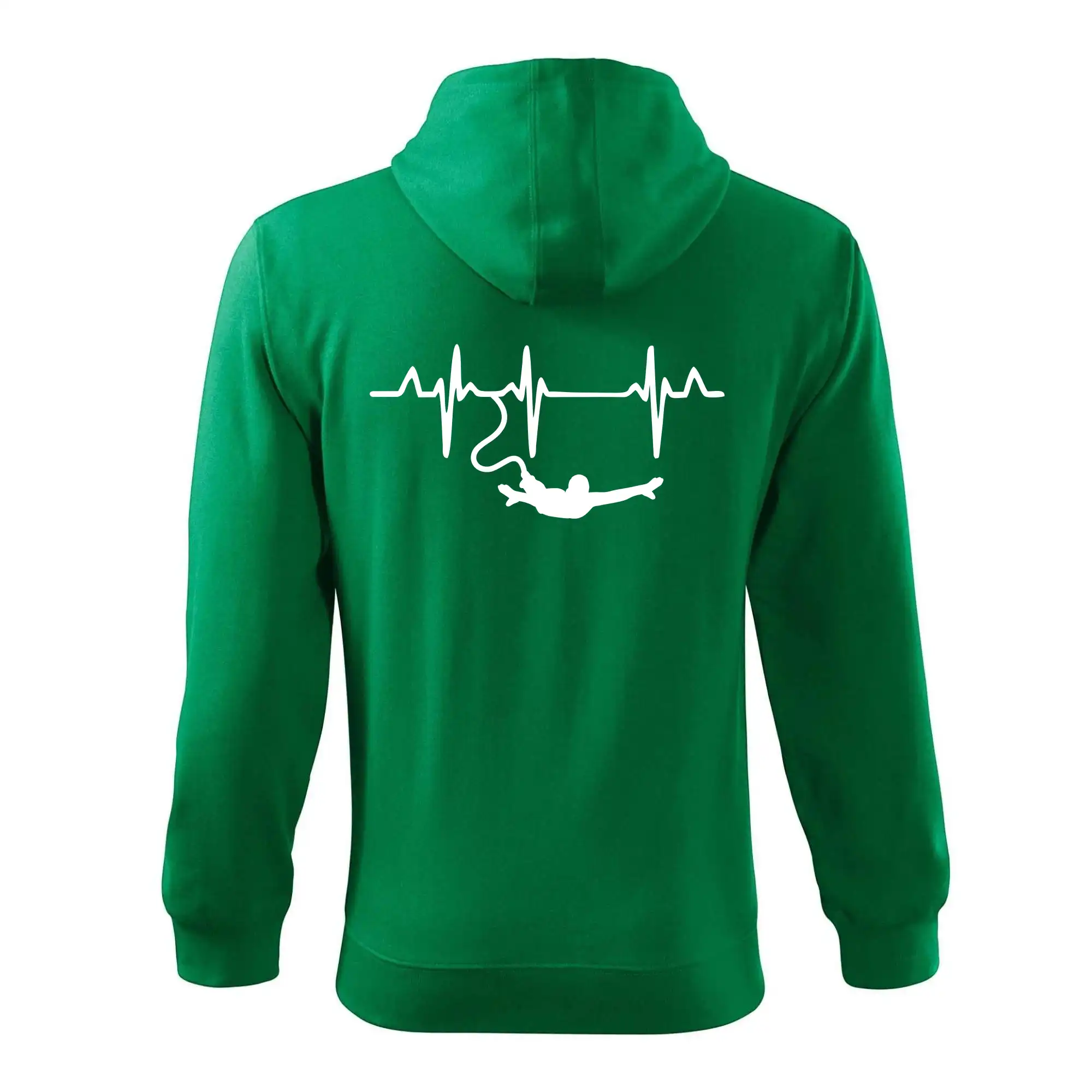 Ostatné športy - EKG bungee jumping - Mikina s kapucňou na zips trendy zipper