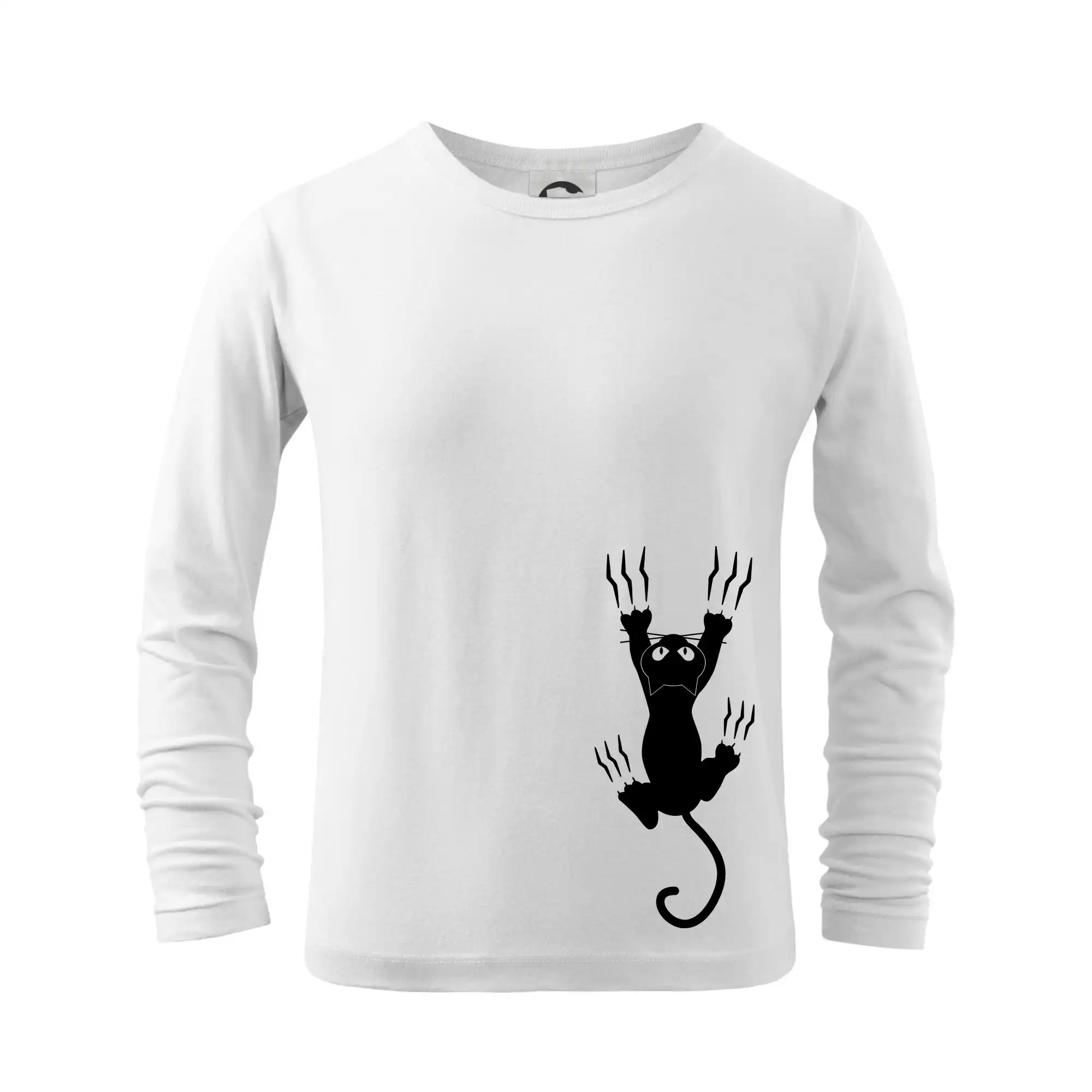 Vtipná tričká s mačkou - Mačka visiaca - Tričko detské Long Sleeve