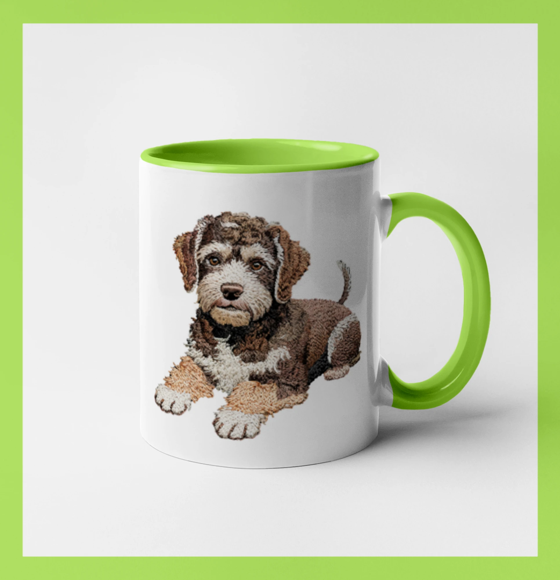 Ostatné psie plemená - Lagotto romagnolo vyšívaný veľký - Hrnček 