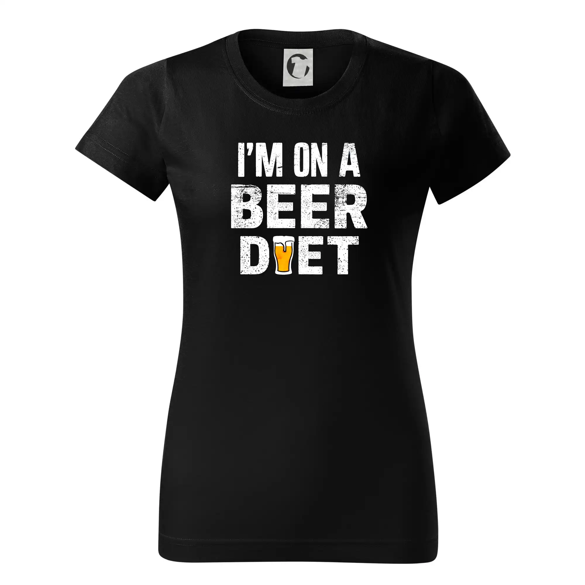 Vtipná tričká pre pivárov - Iam on a beer diet - Dámske tričko basic - ľahko voľnejšie a dlhšie