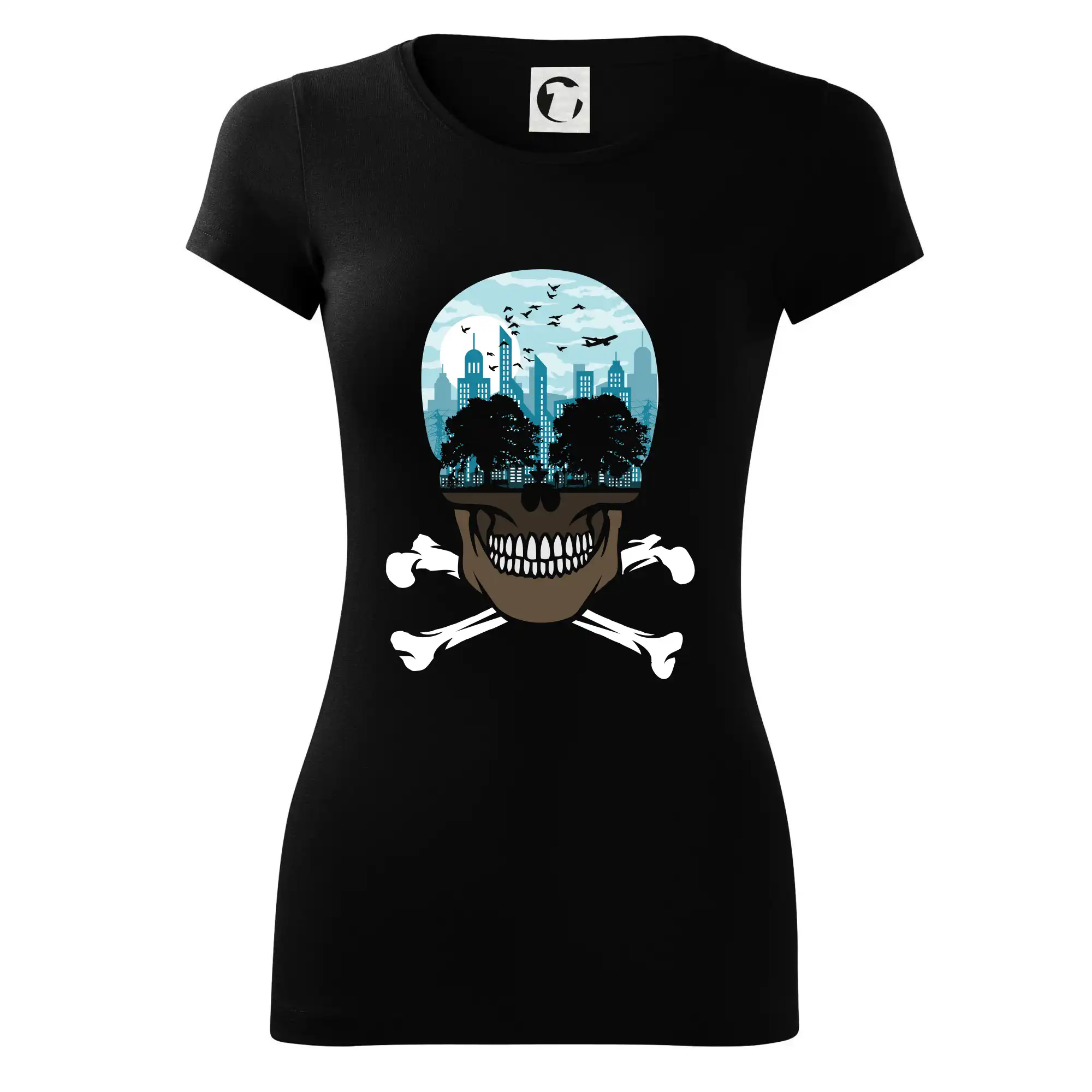 Grafické tričká - Death City skull - Dámske tričko Glance - Priliehavejší strih