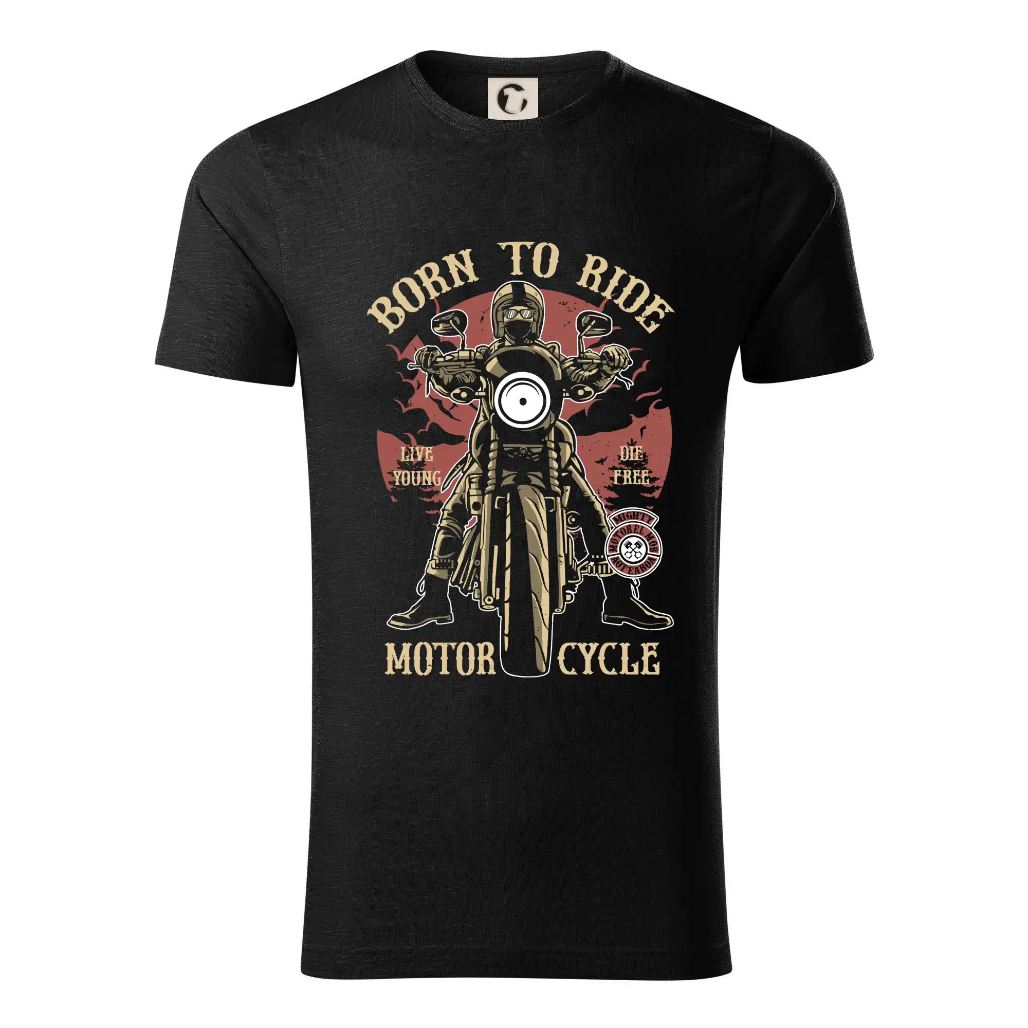 Tričká pre motorkárov¨ - Born To Ride - motor cycle - Tričko z organickej bavlny