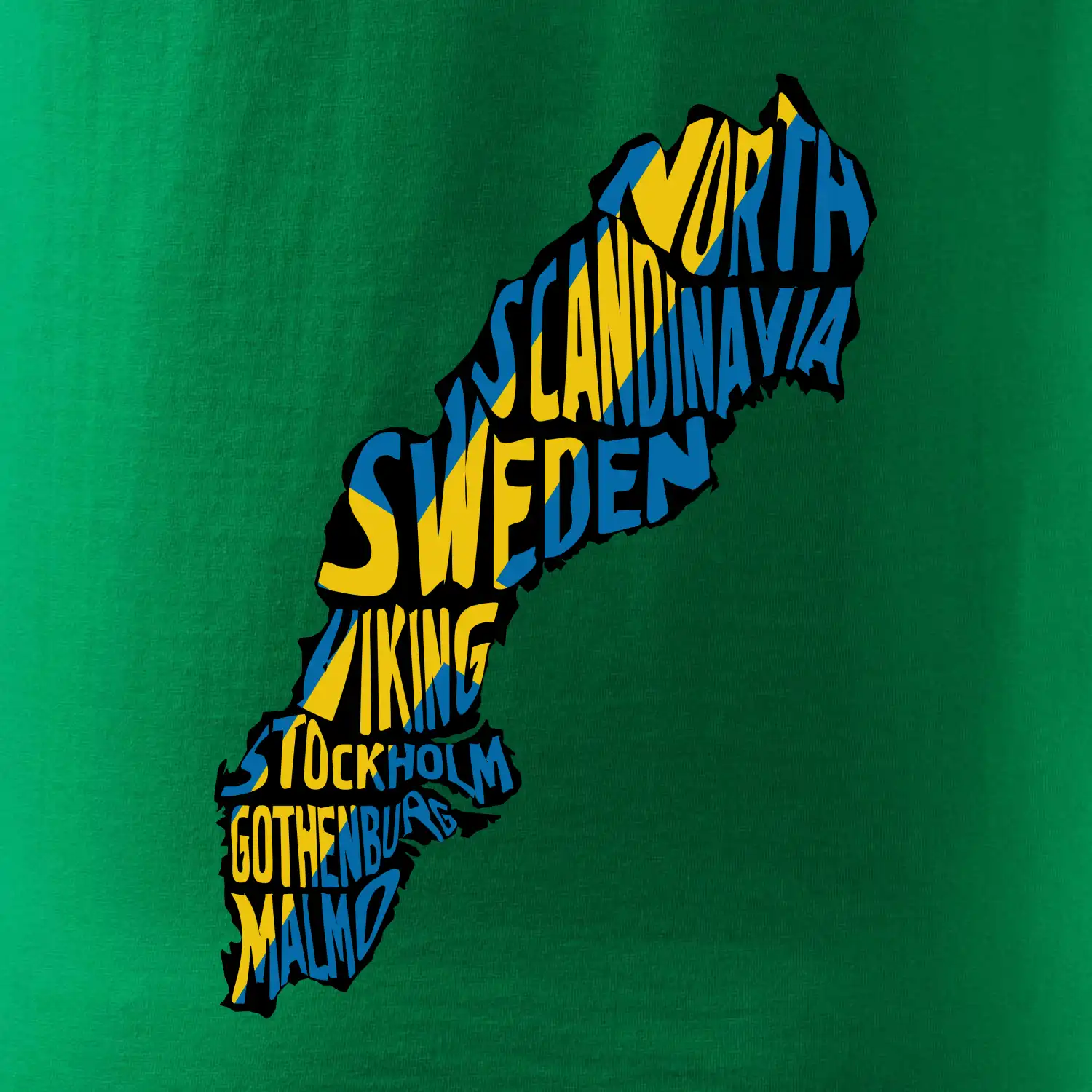 Mapy - názvy měst - Švédsko