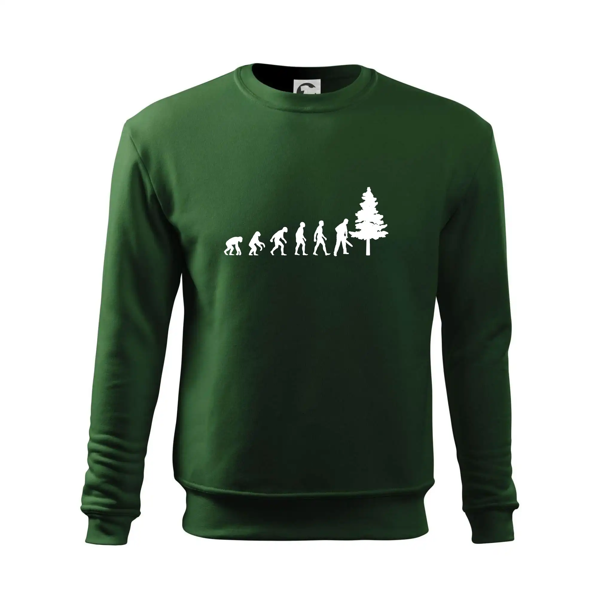 Evoluce dřevorubec - pila a strom