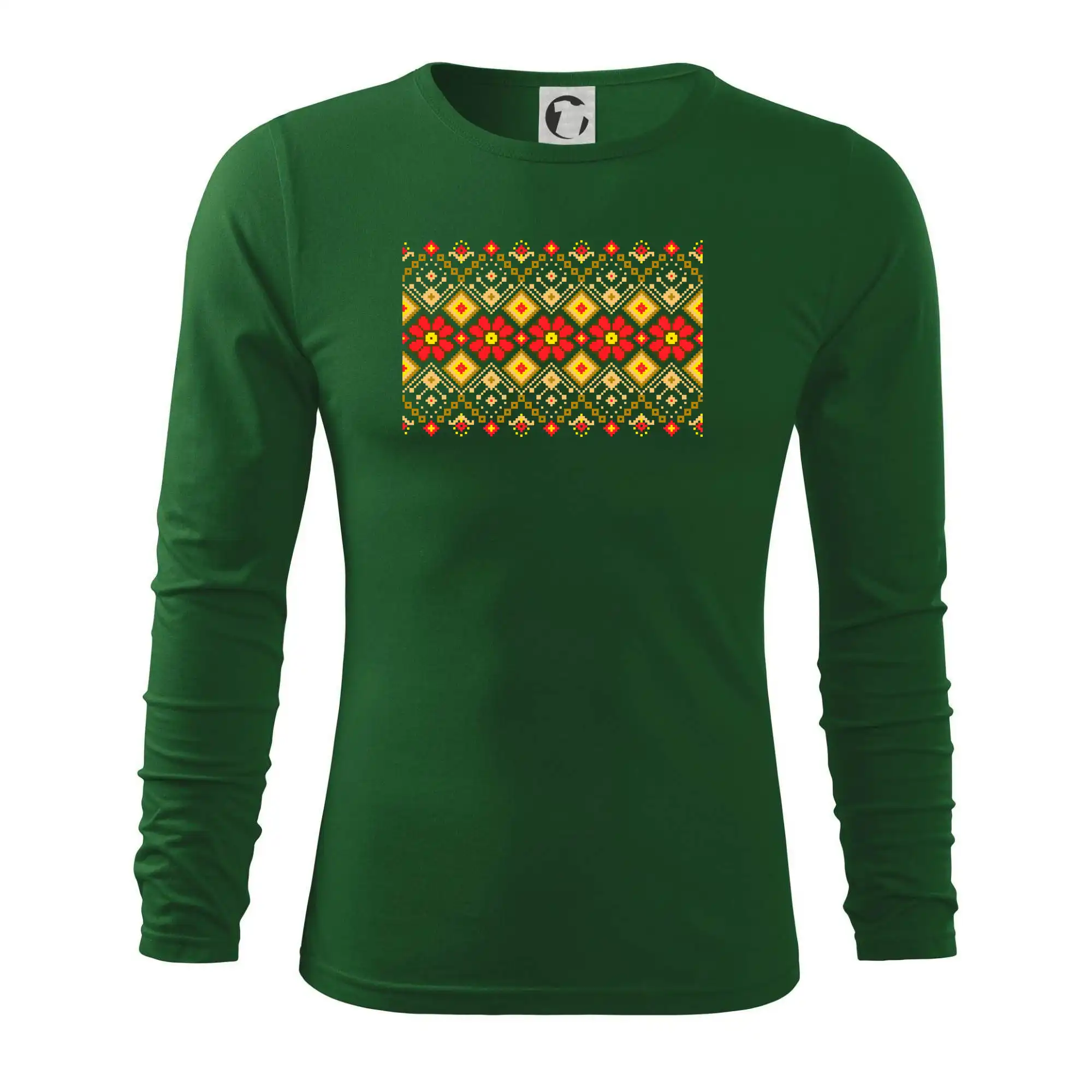 Ukrajinský vzor  - Červené květiny