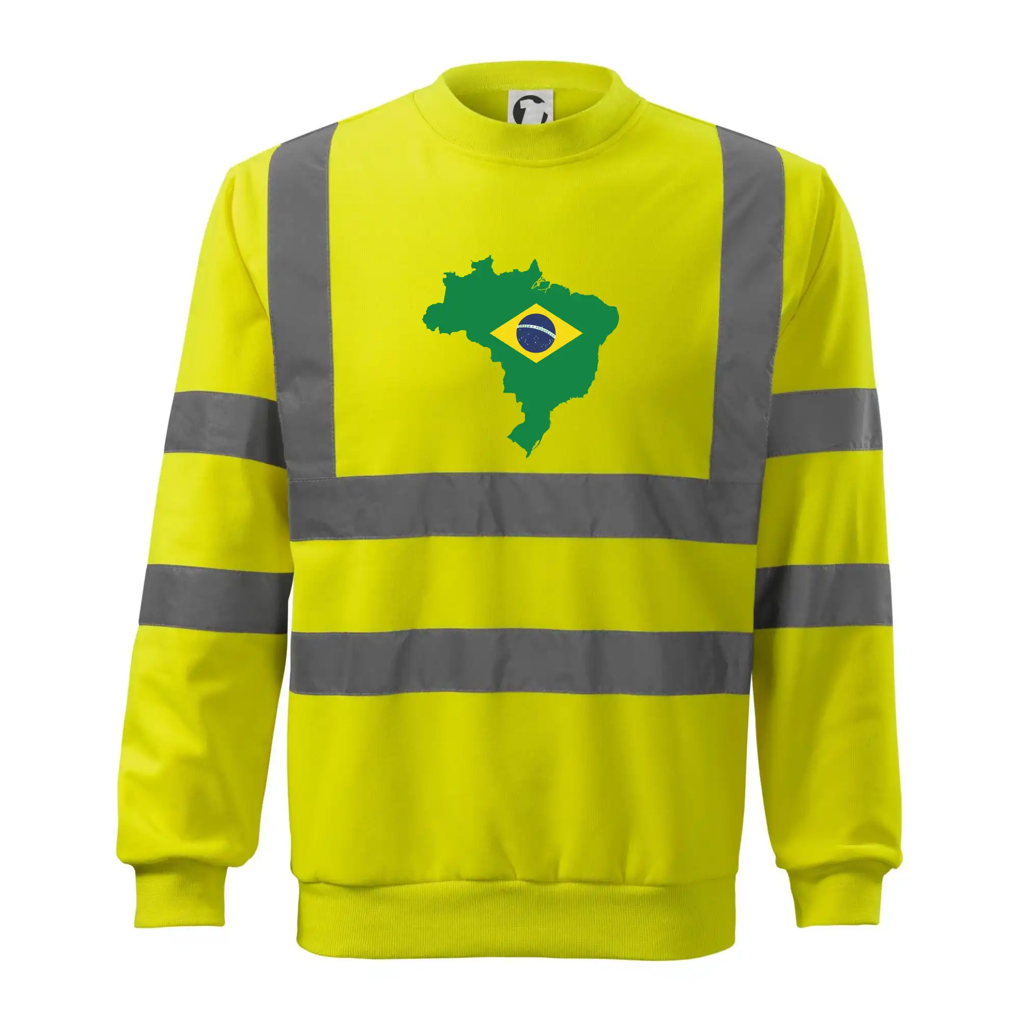 Brazílie vlajka v mapě