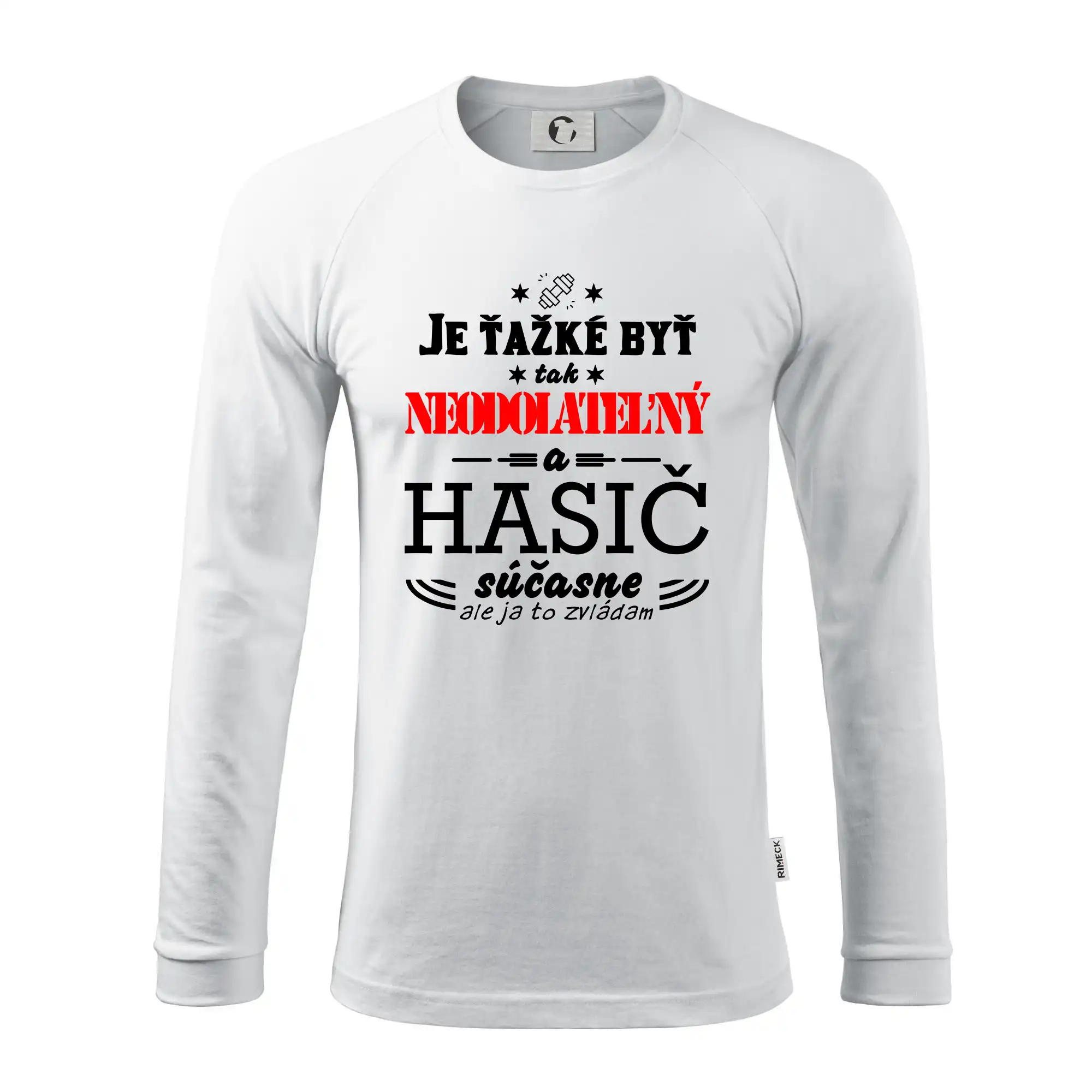 Originálne tričká pre hasičov - Neodolateľný hasič - Pánske tričko s dlhým rukávom LS130