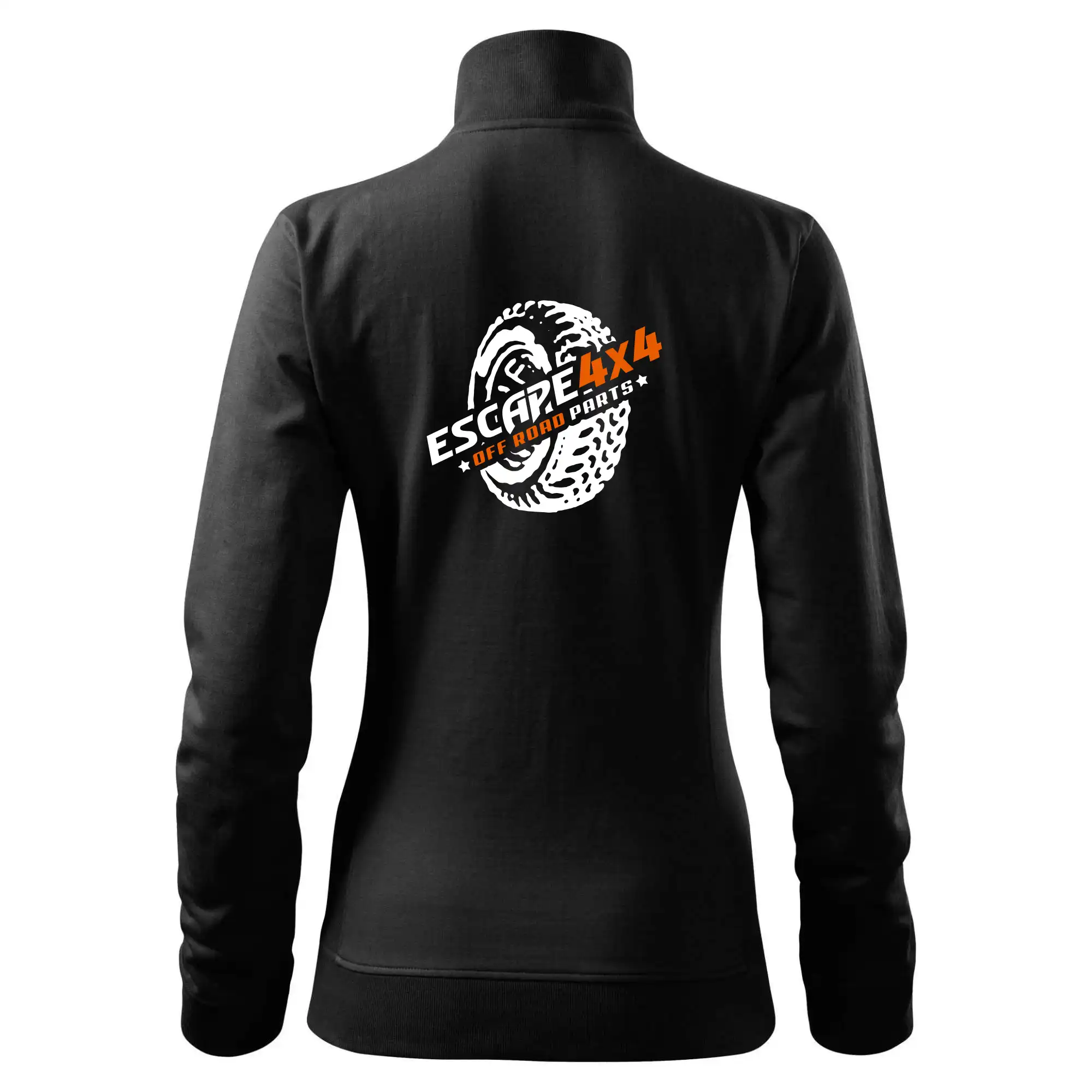 MyShirt tričká - Escape 4x4 Nápis vpředu a pneumatika na zádech - Mikina dámska Viva bez kapucne