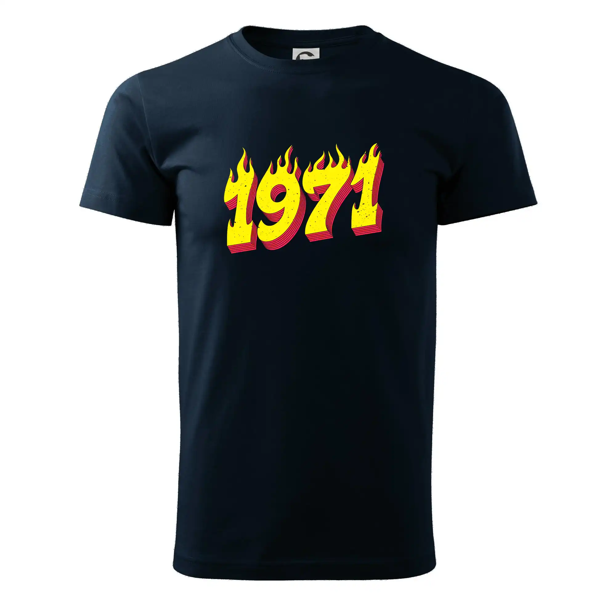 Trička s ročníkom 1971 - Narodeniny v ohni 1971 - Tričko extra veľké  (5-8XL)